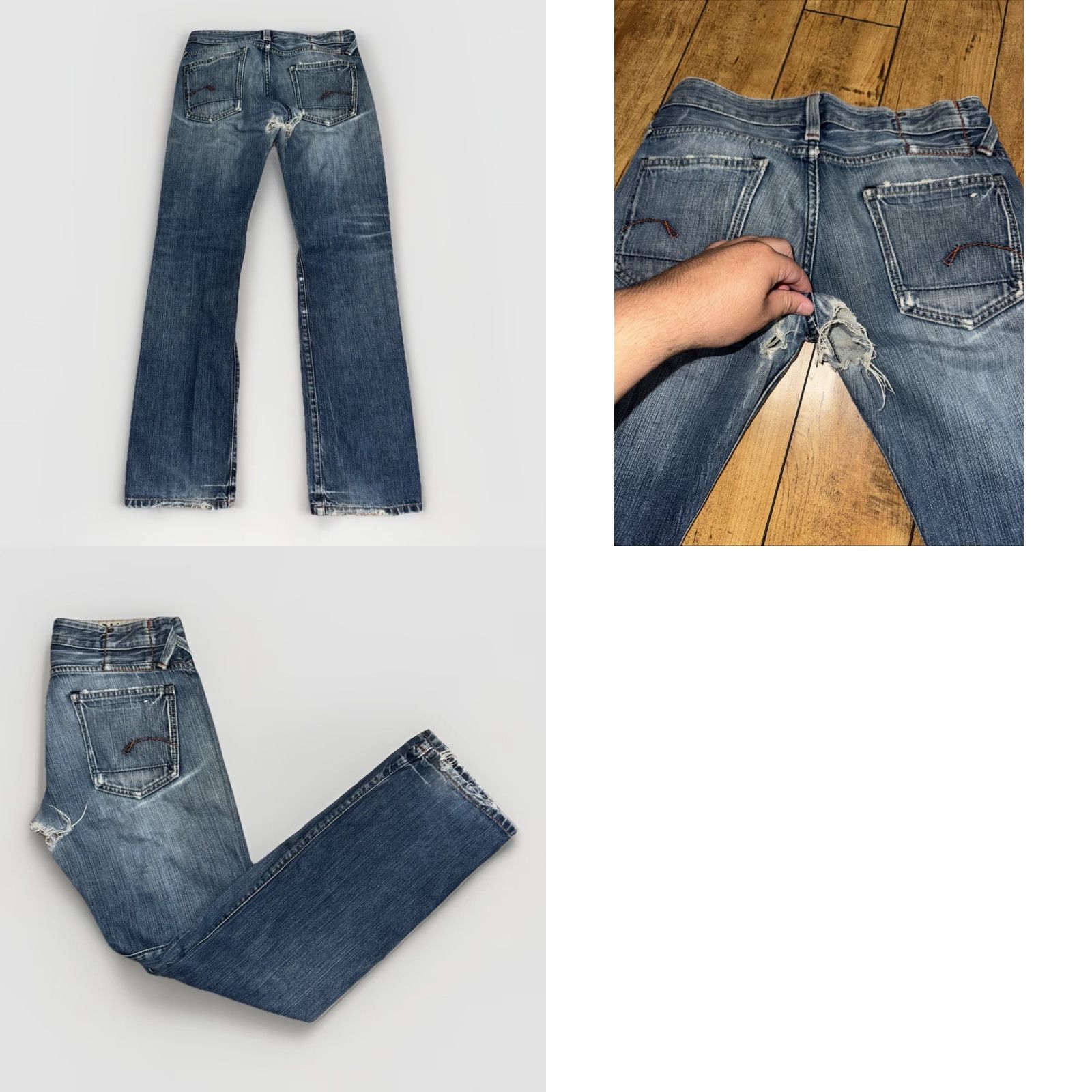 G-Star VINTAGE G-Star RAW Core Classic Denim Jeans Blue 30x29 Distressed Y2K 90s Streetwear Jeans Mens Regular Blue Distressed Denim Straight Classic Size US 30 / EU 46 - 8 Thumbnail