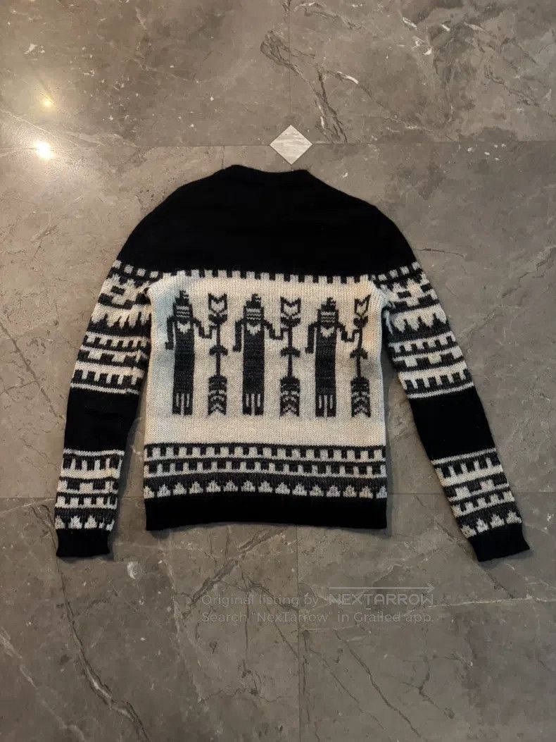 Saint Laurent Paris Saint Laurent Paris Black and White Printed Sweater Size US M / EU 48-50 / 2 - 5 Thumbnail