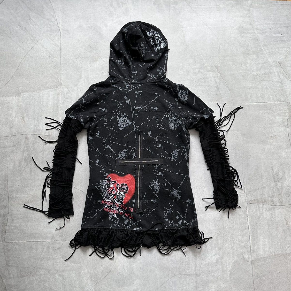 Hysteric Glamour × Undercover Punk Bondage Tripp NYC Impala Style Zip Hoodie Mesh Sleeves Size US S / EU 44-46 / 1 - 14 Thumbnail