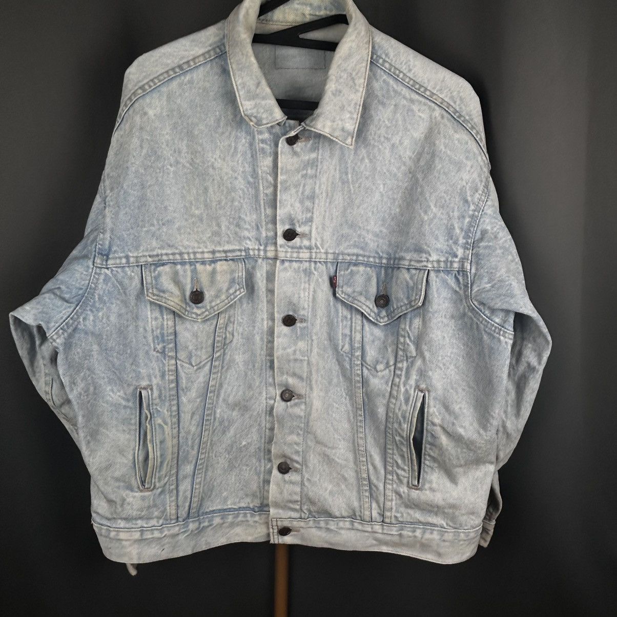 Levi's Vintage Y2K Levi’s Blue Wash Made In USA Denim Jacket Size US L / EU 52-54 / 3 - 4 Thumbnail