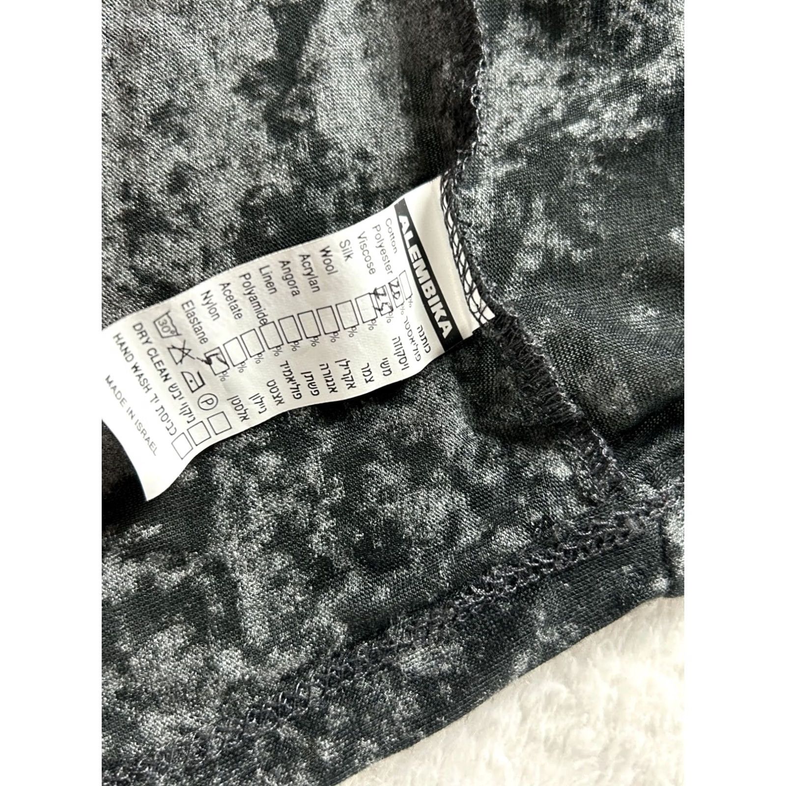 Vintage Alembika Cardigan Open Front Gray Black Abstract Print Lagenlook Size S/M Womens Dressy Casual Knit Sleeve Long Draped Open-Front Bohemian All Season Size S / US 4 / IT 40 - 5 Thumbnail