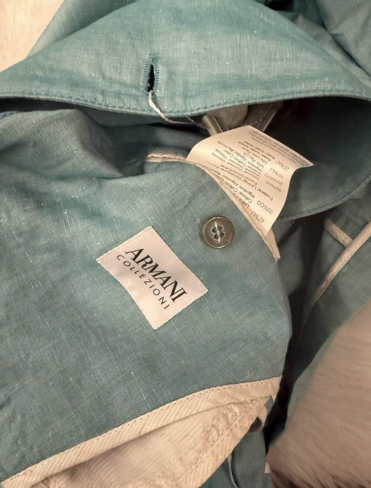 Armani Collezioni Armani Collezioni Men's Linen Suit Blazer Size US M / EU 48-50 / 2 - 3 Thumbnail