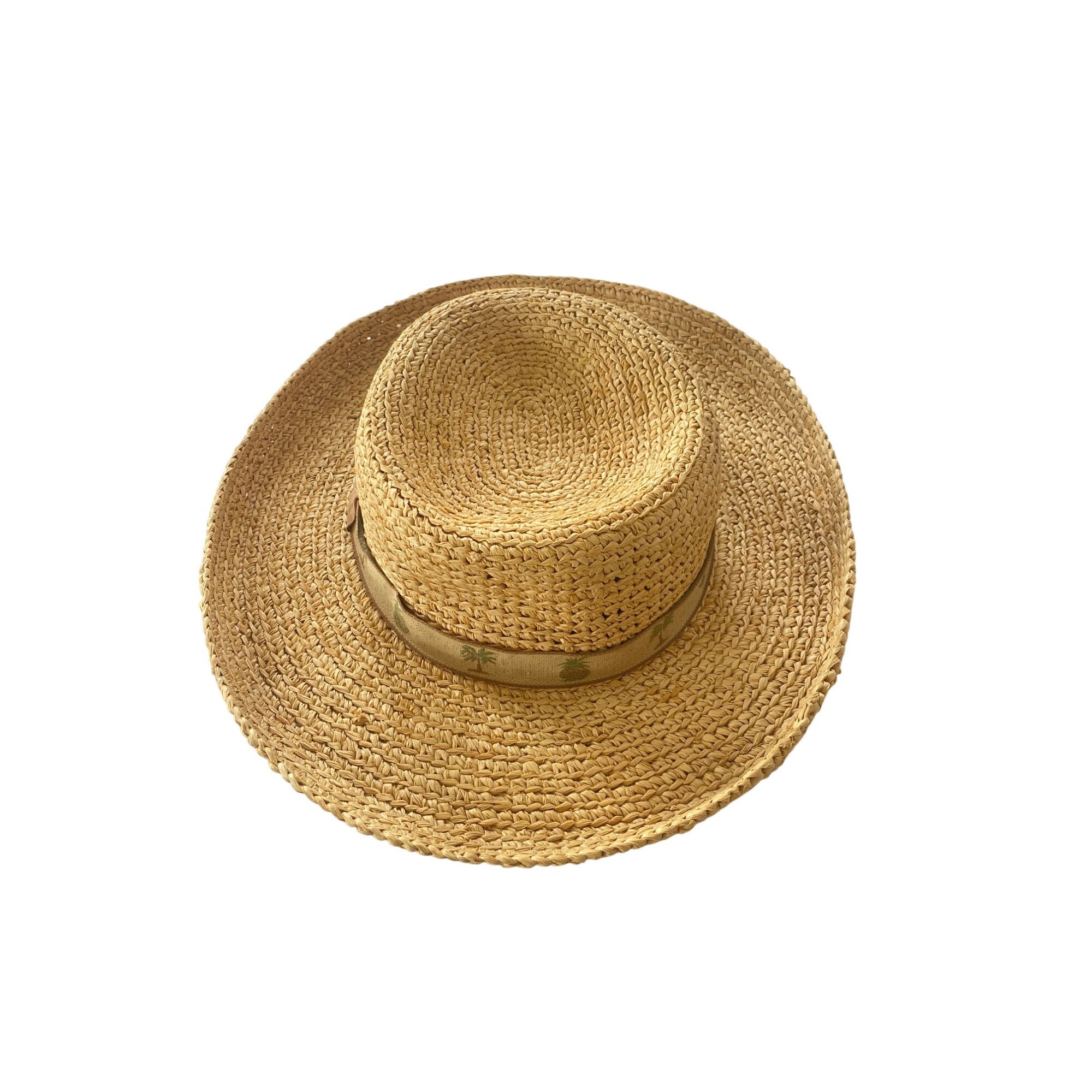 Other SCALA Wide Brim Straw Raffia Safari Hat S/M Unisex Palm Tree Size ONE SIZE - 8 Thumbnail