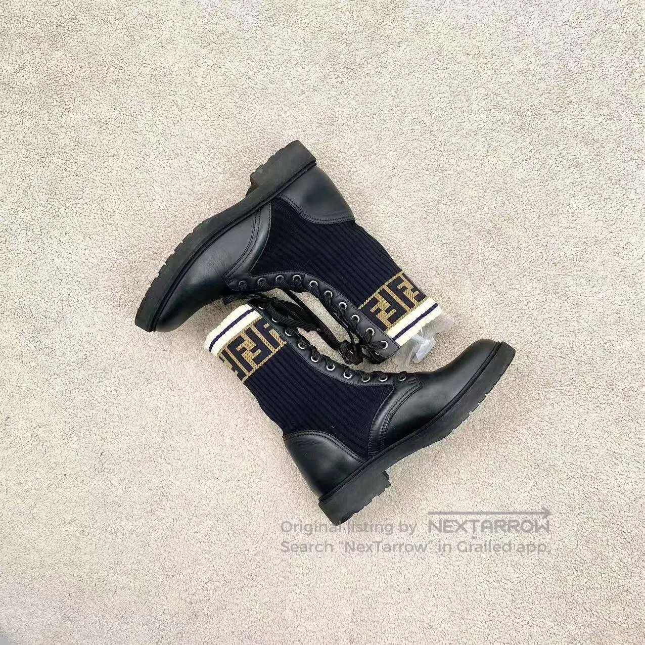 Fendi Fendi Old flower high-top Martin boots| Size US 6.5 / IT 36.5 - 3 Thumbnail