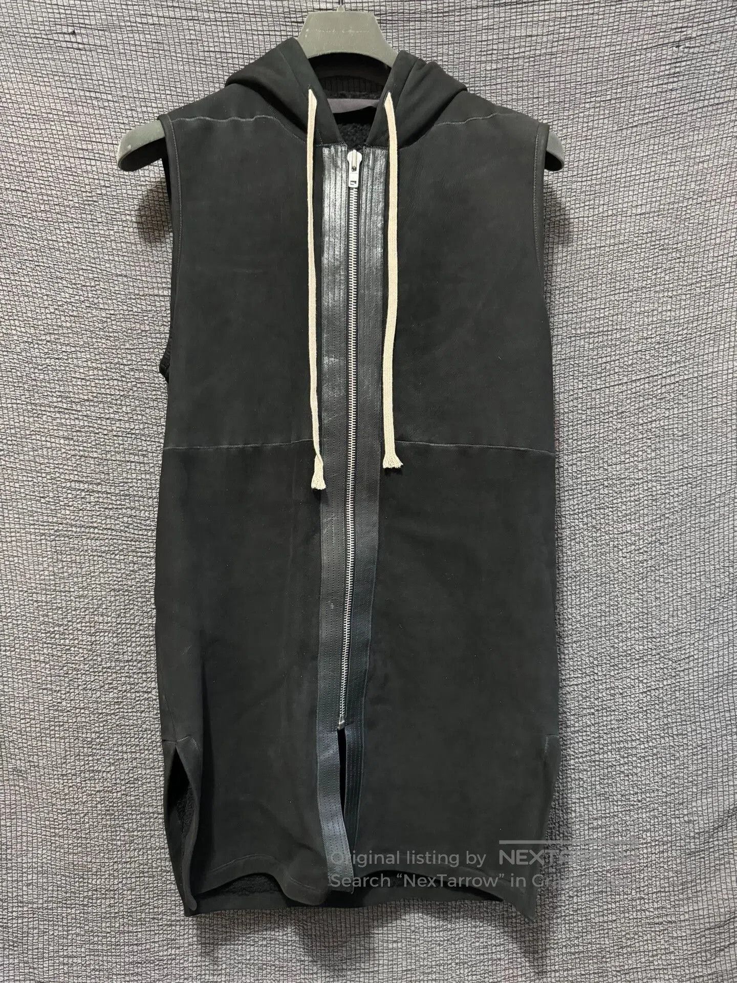 Rick Owens Rick Owens Black Leather Hooded Vest. Size US M / EU 48-50 / 2 - 1 Thumbnail