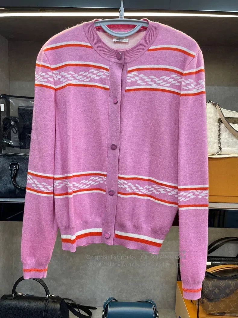 Hermes Hermes Cashmere and silk cardigan, pink Size XS / US 0-2 / IT 36-38 - 1 Thumbnail