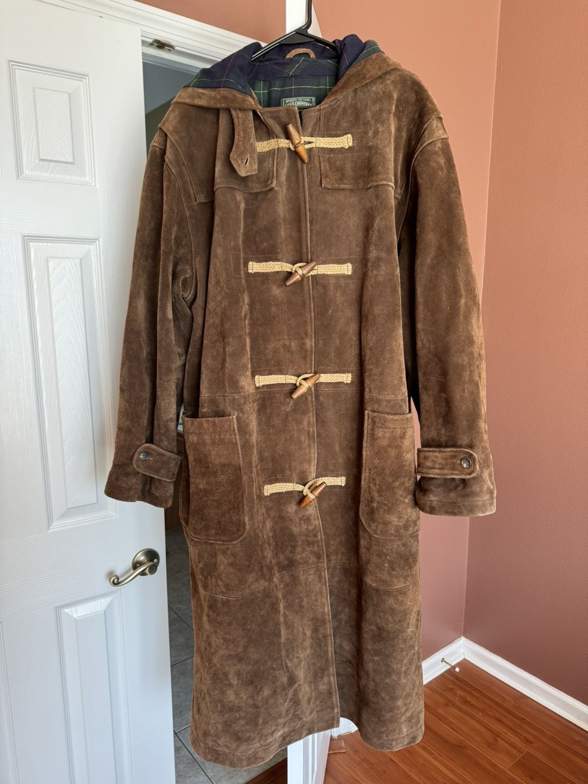RRL Ralph Lauren Ralph Lauren Vintage Suede Hooded Duffle Coat Size US L / EU 52-54 / 3 - 1 Thumbnail