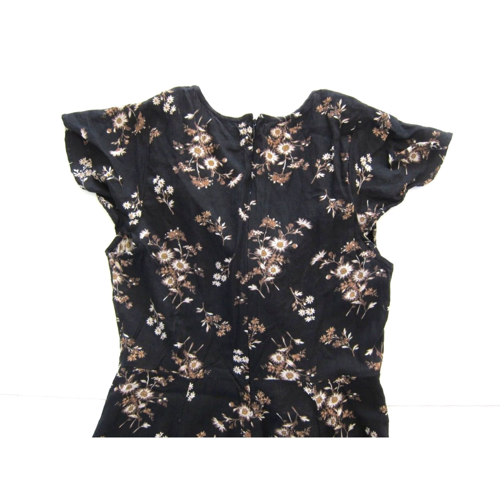 Ralph Lauren Ralph Lauren Denim & Supply Cap Sleeve Sun Dress 100% Rayon Black Floral Kaftan Maxi Shift Sundress Women M- Color Black Size M / US 6-8 / IT 42-44 - 5 Thumbnail