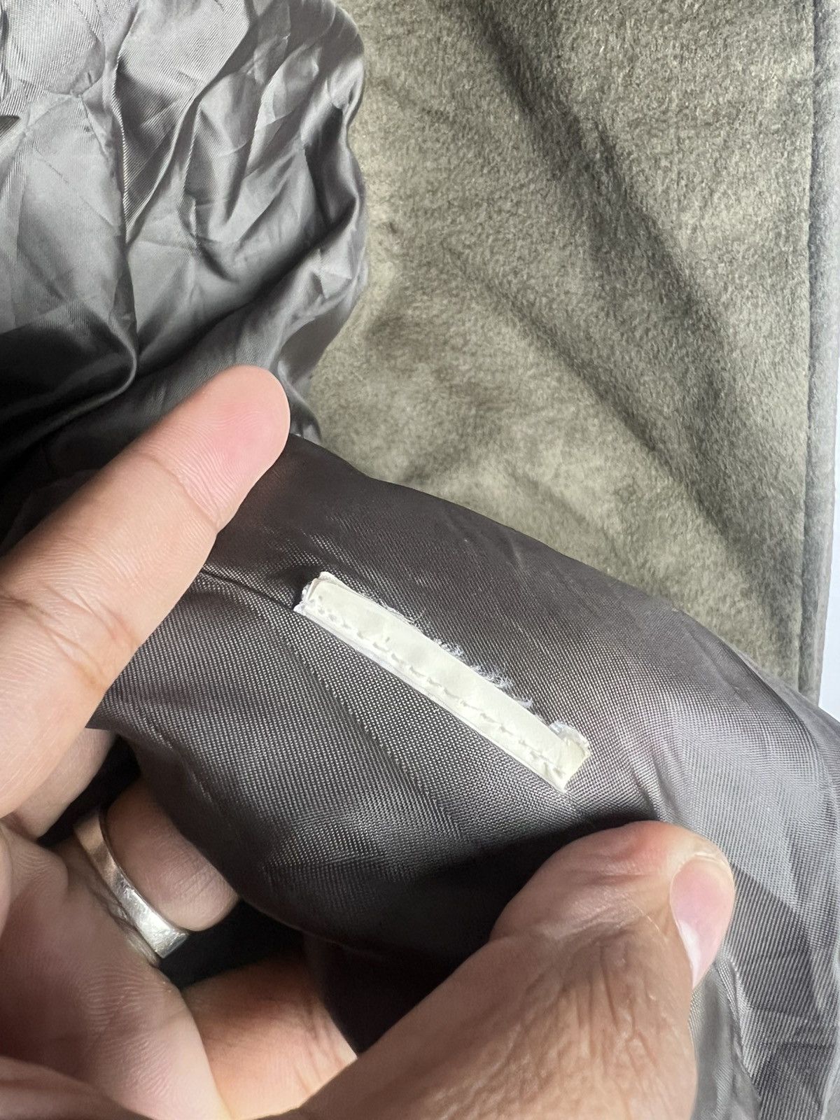 Japanese Brand Ozoc Double Breasted Faux Fur Olive Green Trench Coat Size US S / EU 44-46 / 1 - 13 Thumbnail
