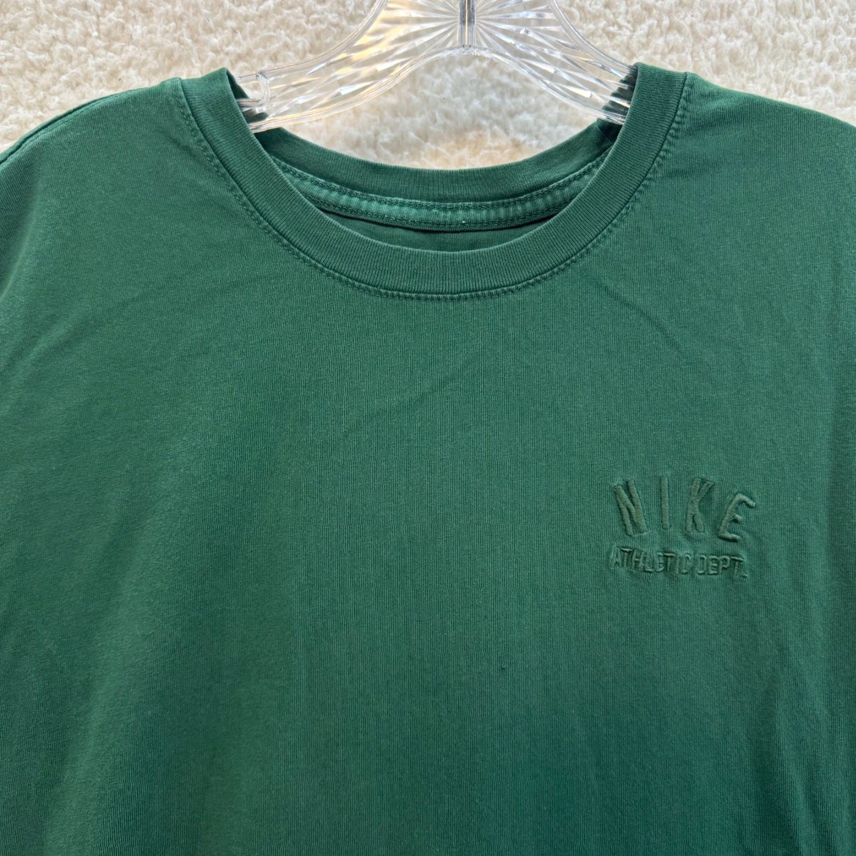 Nike Nike Tee Shirt 2XL Green Logo Embroidered Crew Neck Short Sleeve Men Mens T-Shirt 2XL Size US XXL / EU 58 / 5 - 3 Thumbnail