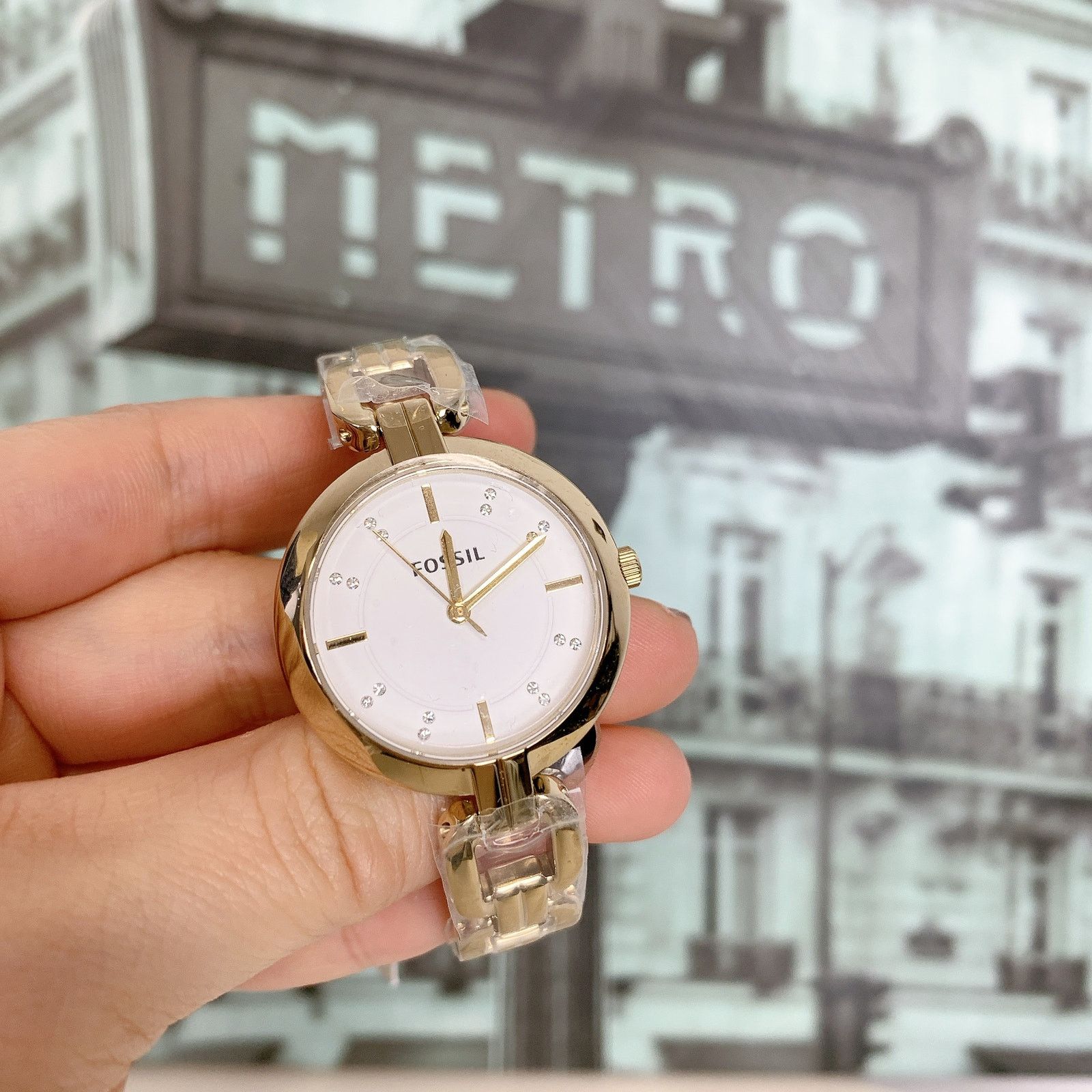 Fossil BQ3852 Kerrigan Three-Hand Gold-Tone Stainless Steel