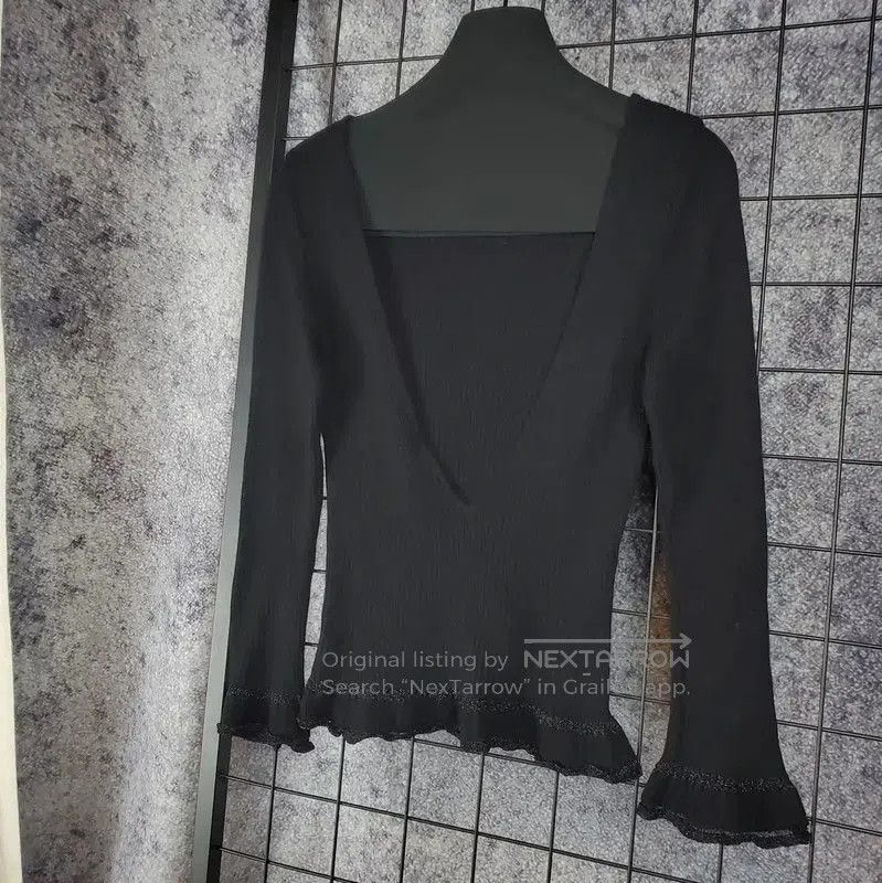 Chanel Chanel Black Cashmere Long Sleeve Top . Size M / US 6-8 / IT 42-44 - 3 Thumbnail