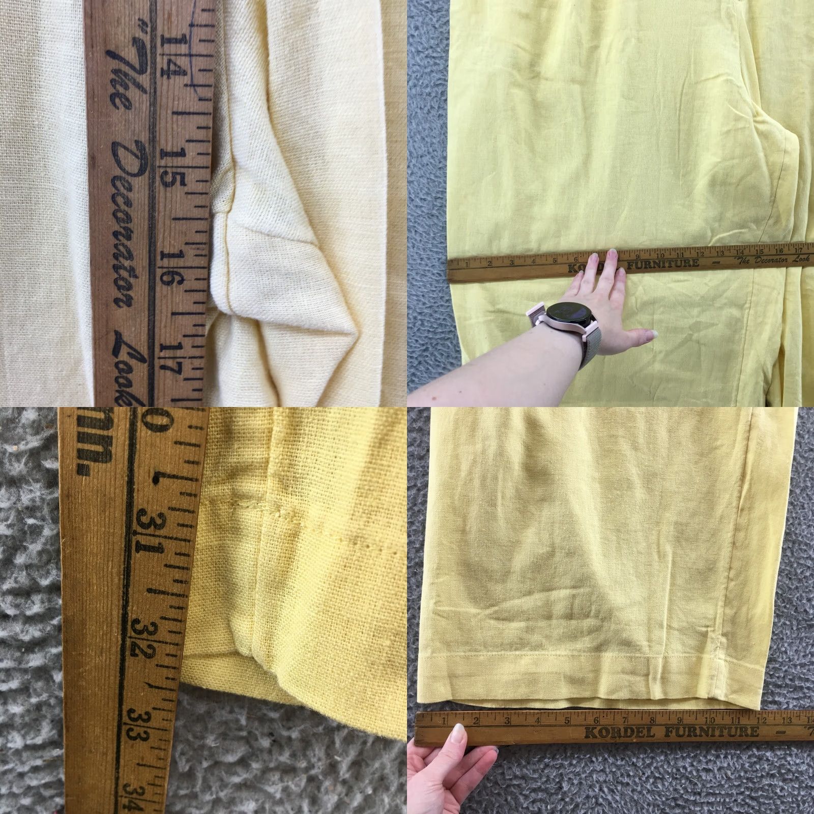 Vintage A New Day Colette Pants Womens 22 Yellow Linen Blend Wide-Leg High Rise NEW Pants Shirt Size 40" / US 18 - 8 Thumbnail