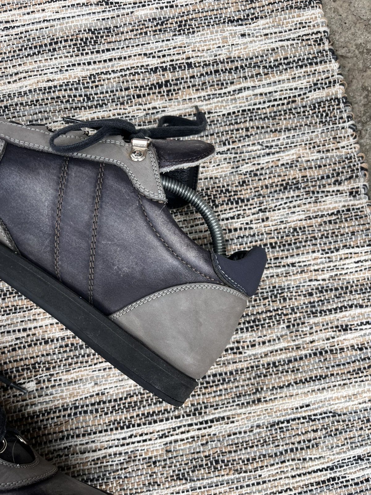 Kiton Rare Kiton Grey Leather Low Top Sneakers Luxury Avantgarde Size US 8 / EU 41 - 12 Thumbnail