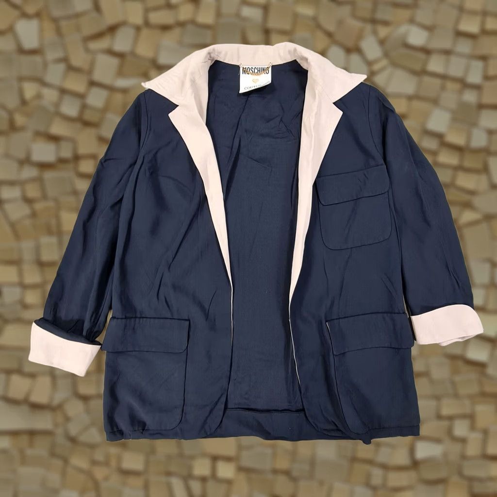 Moschino Moschino Couture Womens Jacket Lightweight Navy Blue 14 UK Basic Jacket Designer Casual Size XL / US 12-14 / IT 48-50 - 1 Thumbnail