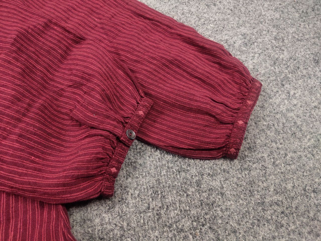 Gudrun Sjoden Gudrun Sjöden Linen Red Striped Button Long Sleeve Tunic Top Size M / US 6-8 / IT 42-44 - 8 Thumbnail