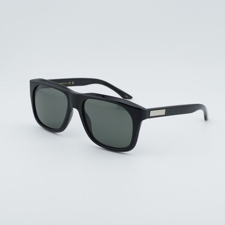 Gucci Gucci GG2077S 001 Sunglasses Black Square Frame, Grey Lenses Size ONE SIZE - 1 Thumbnail