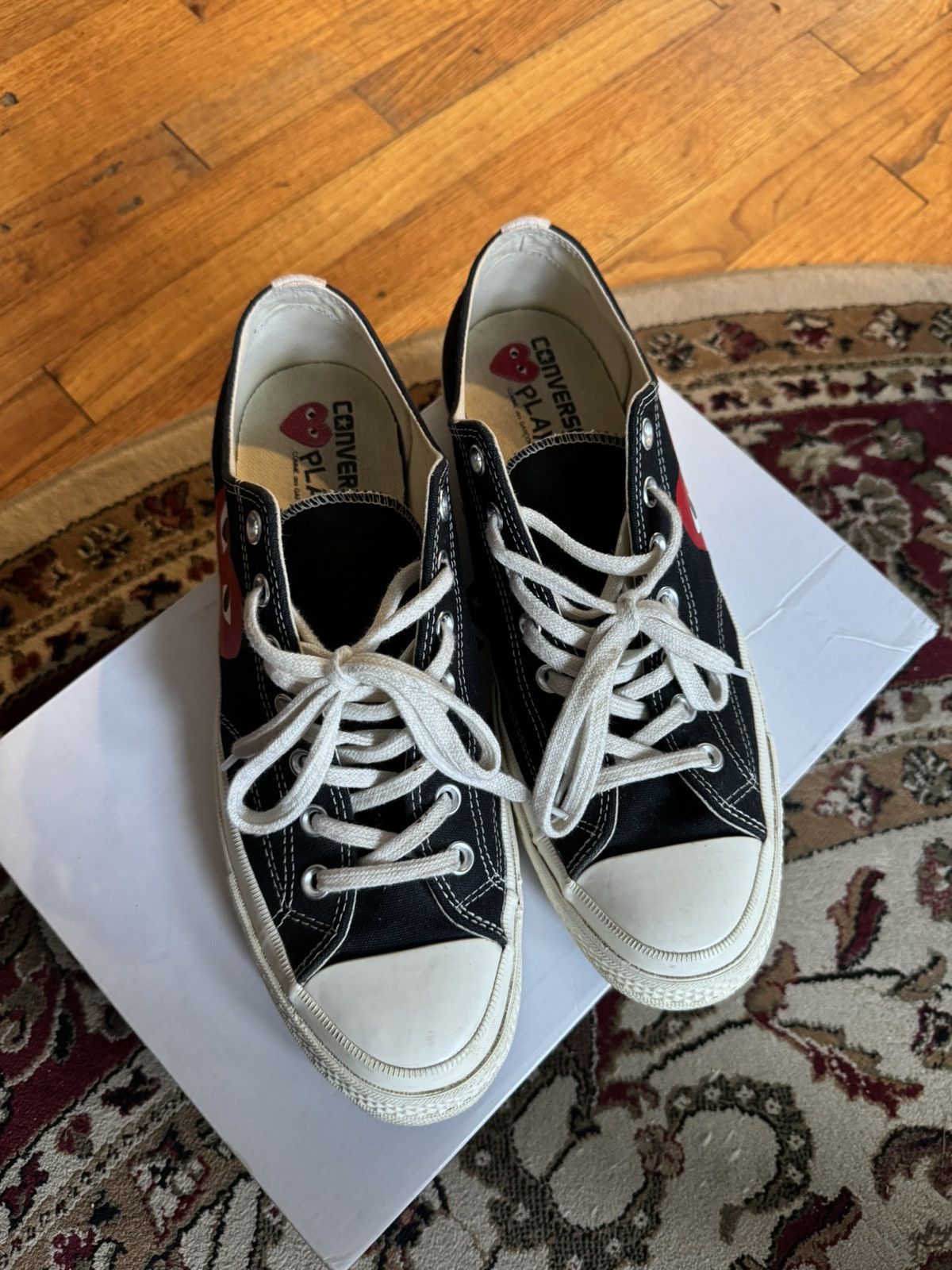 Comme des Garcons × Comme des Garcons PLAY × Converse Comme de Garçons Play x Chuck 70 Low “black” Size US 11 / EU 44 - 2 Thumbnail