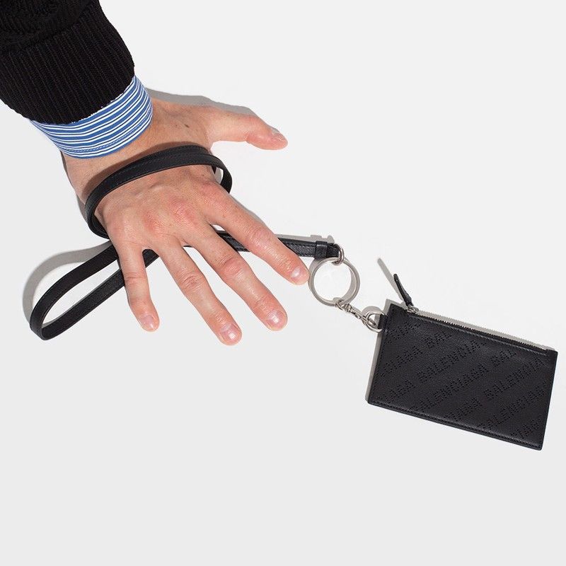 Balenciaga o1bcso1str1124 Size: OS / Cash Card Case On Keychain Balck Size ONE SIZE - 4 Thumbnail