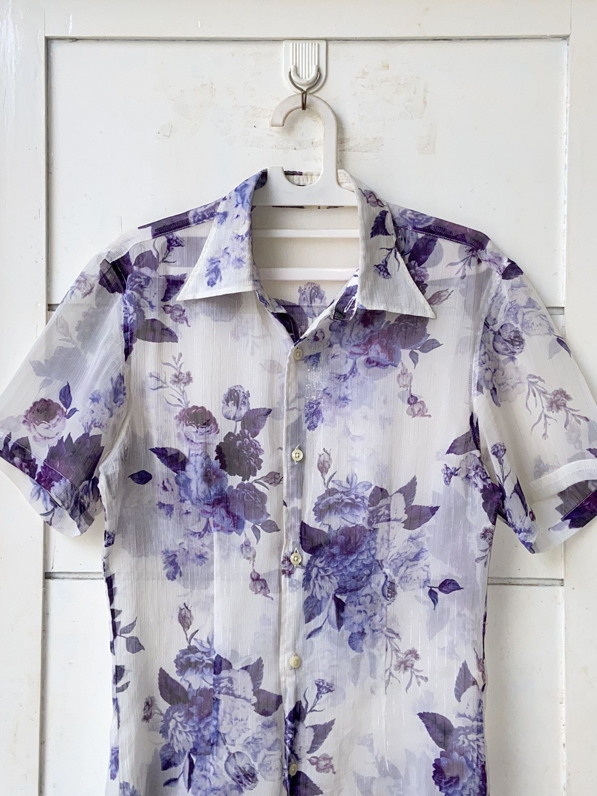 Tornado Mart TORNADO MART Flower Patterned Mesh Shirt Size US S / EU 44-46 / 1 - 11 Thumbnail