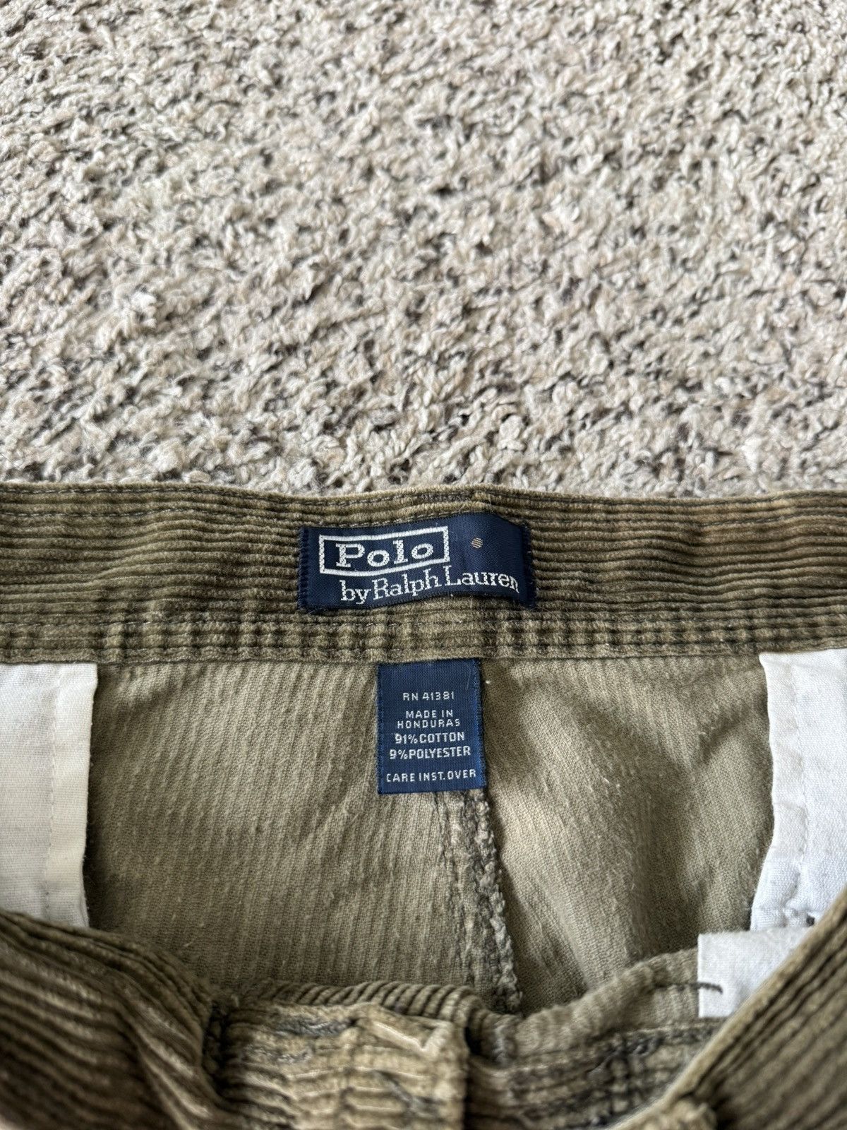 Polo Ralph Lauren Vintage Light Brown Polo Ralph Lauren Corduroy Baggy Pants Size US 37 - 3 Thumbnail