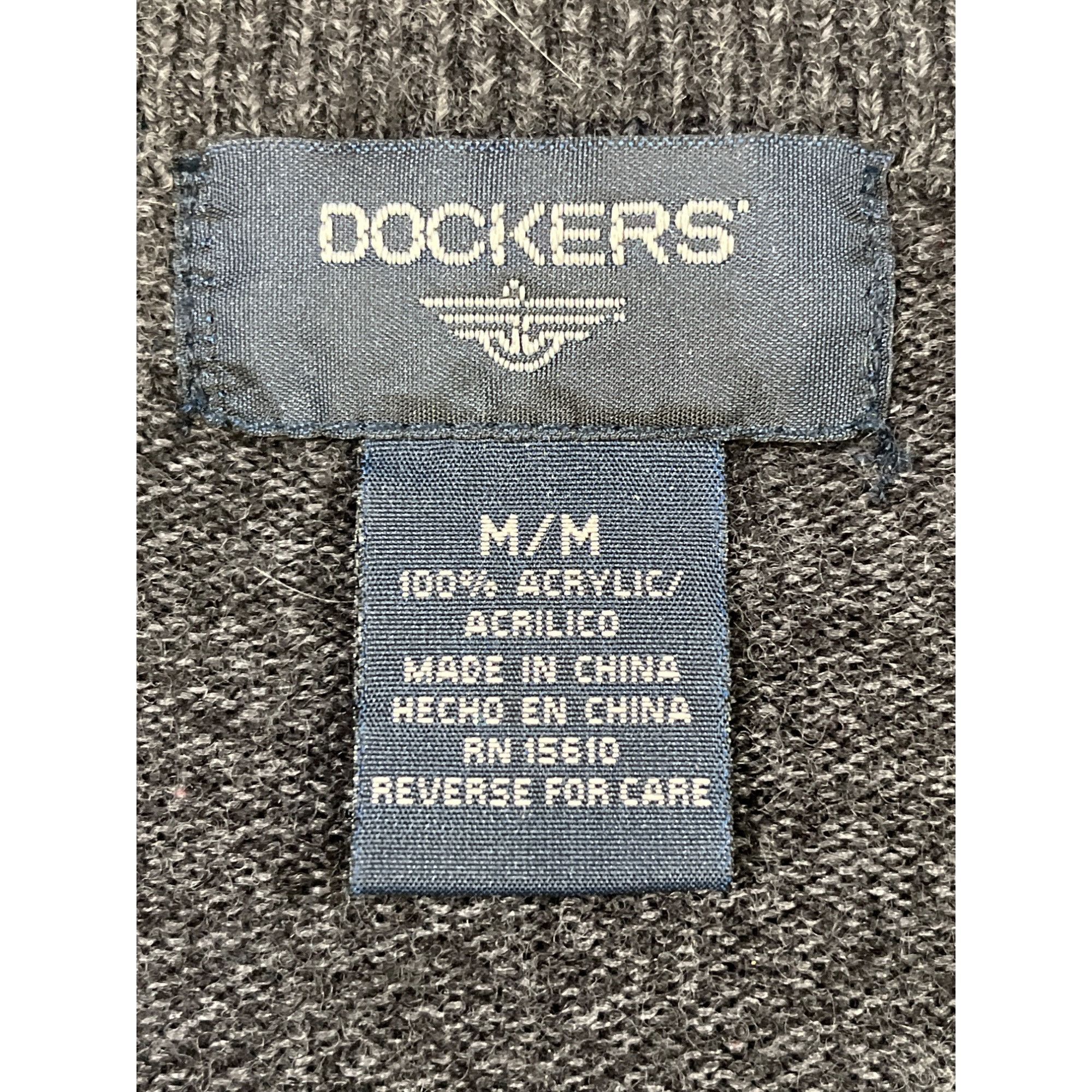 Dockers Dockers Mens Grey Acrylic Sweater Vest Size M SKU 6547 Size US M / EU 48-50 / 2 - 4 Thumbnail