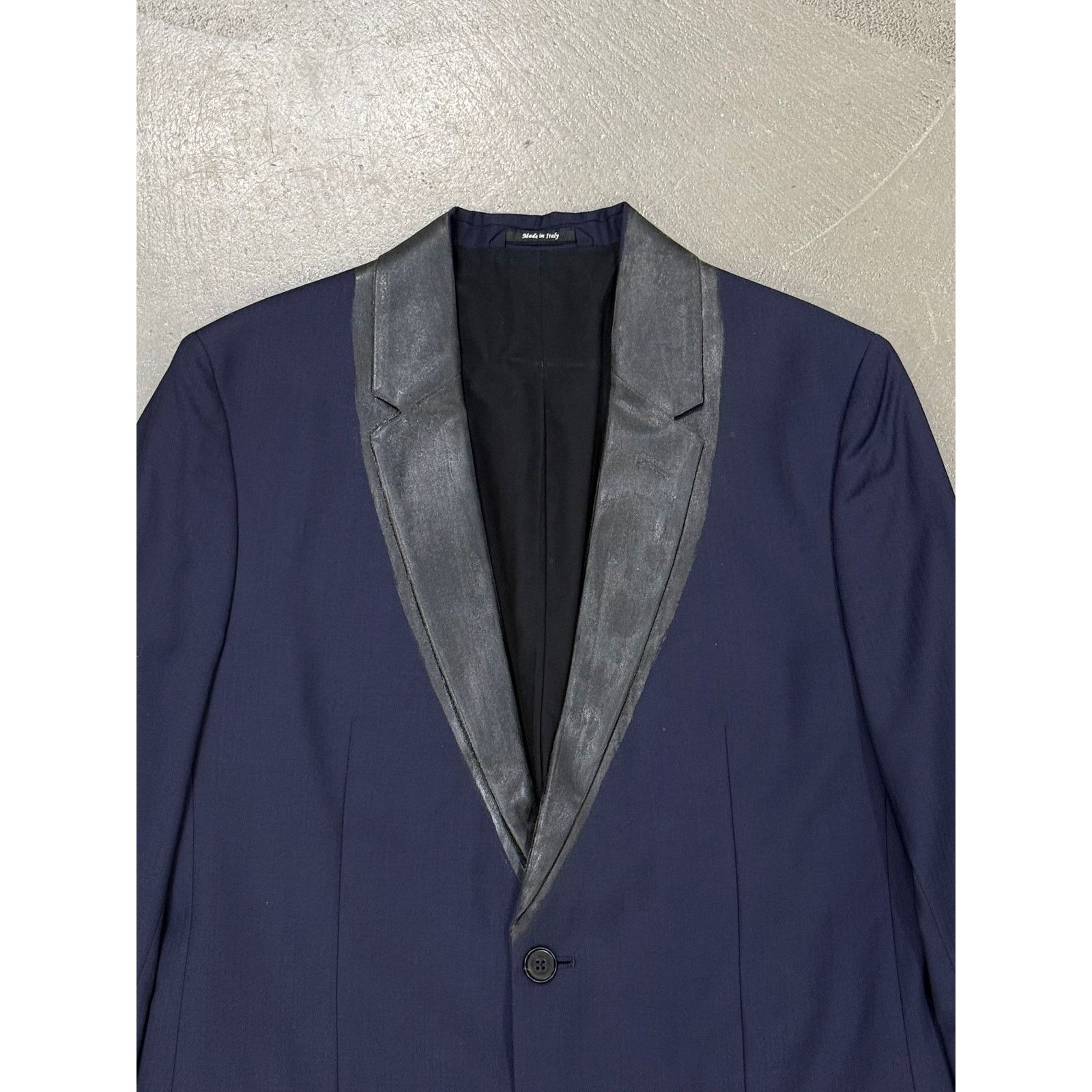 Maison Margiela 2014 Maison Margiela compressed leather collar blazer Size 48S - 3 Thumbnail