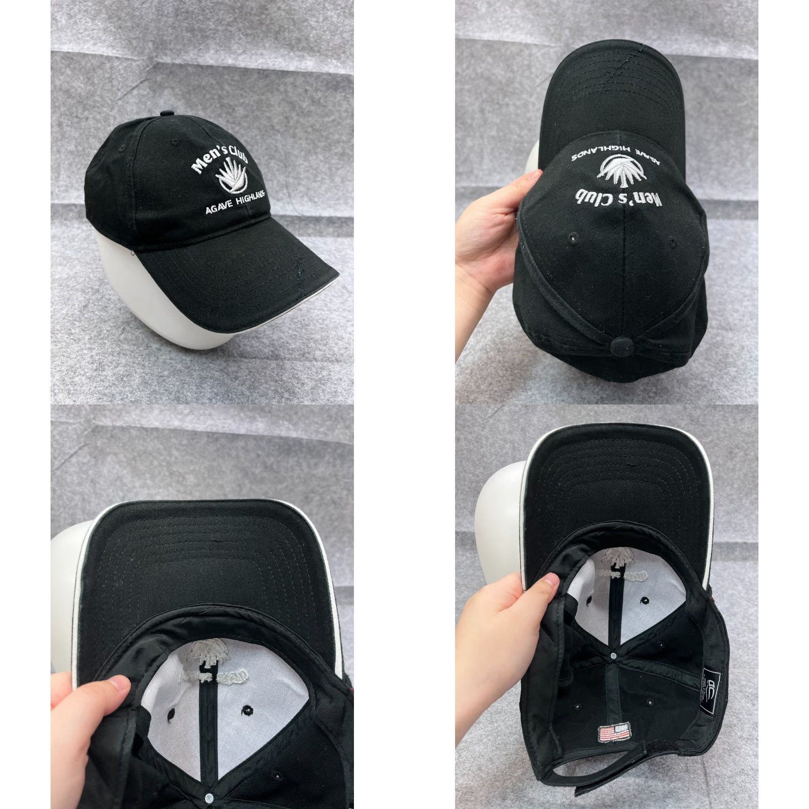 Vintage Outdoor Cap Hat Cap Strap Back One Size Adult Black 100% Cotton Golf Logo Outdoors Golf Course Men Size ONE SIZE - 8 Thumbnail