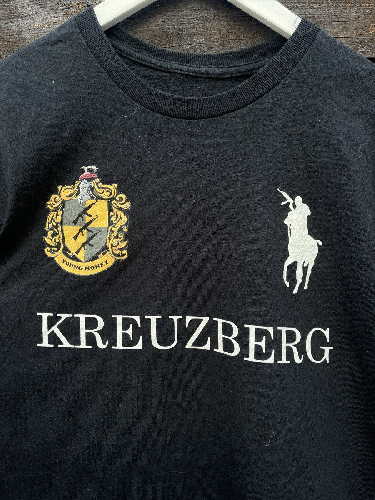 Designer × Japanese Brand YMG Boys Ralph Lauren Chief Keef black t-shirt ak-47 Size US M / EU 48-50 / 2 - 1 Thumbnail