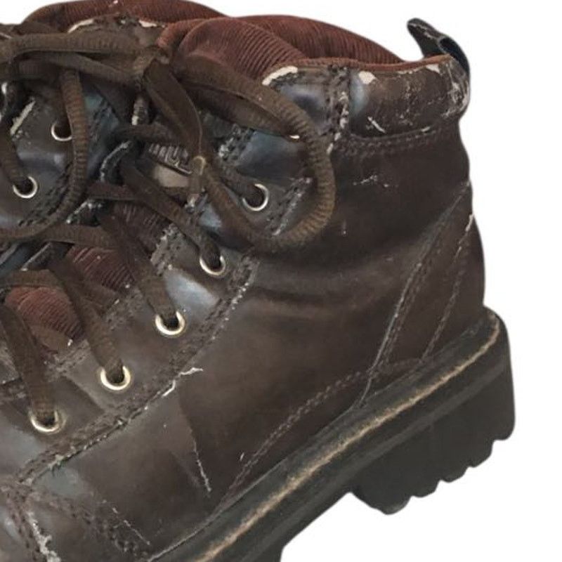 Faded Glory Faded Glory Oxford Chunk Brown Lace Up Leather Boot Shoe 7.5 Size US 7.5 / IT 37.5 - 8 Thumbnail