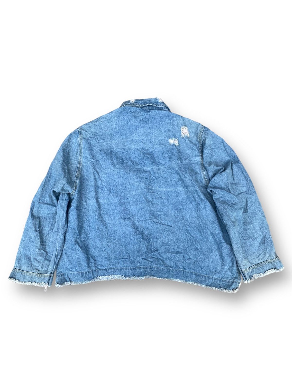 Vintage Vintage Denim Distressed Damaged Style Jacket. #D5 Size L / US 10 / IT 46 - 5 Thumbnail