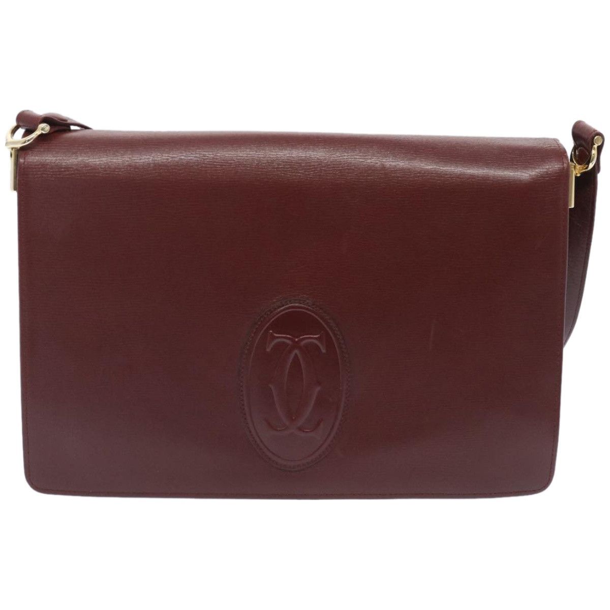 image of Cartier Must De Cartier Shoulder in Burgundy, Women's