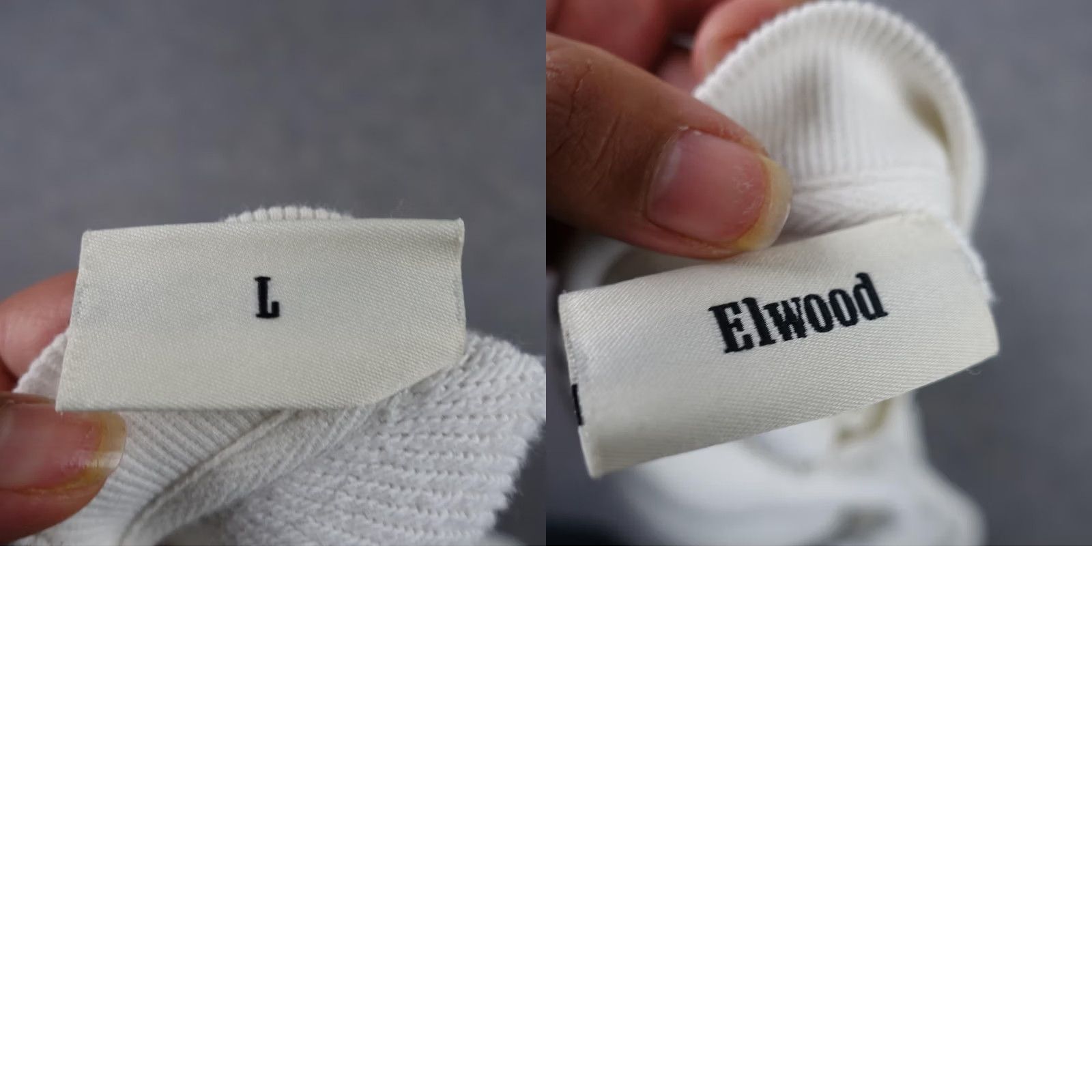 Elwood Elwood Sweatshirt Mens L White Organic Cotton Fleece Crewneck Pullover Thick Size US L / EU 52-54 / 3 - 10 Thumbnail