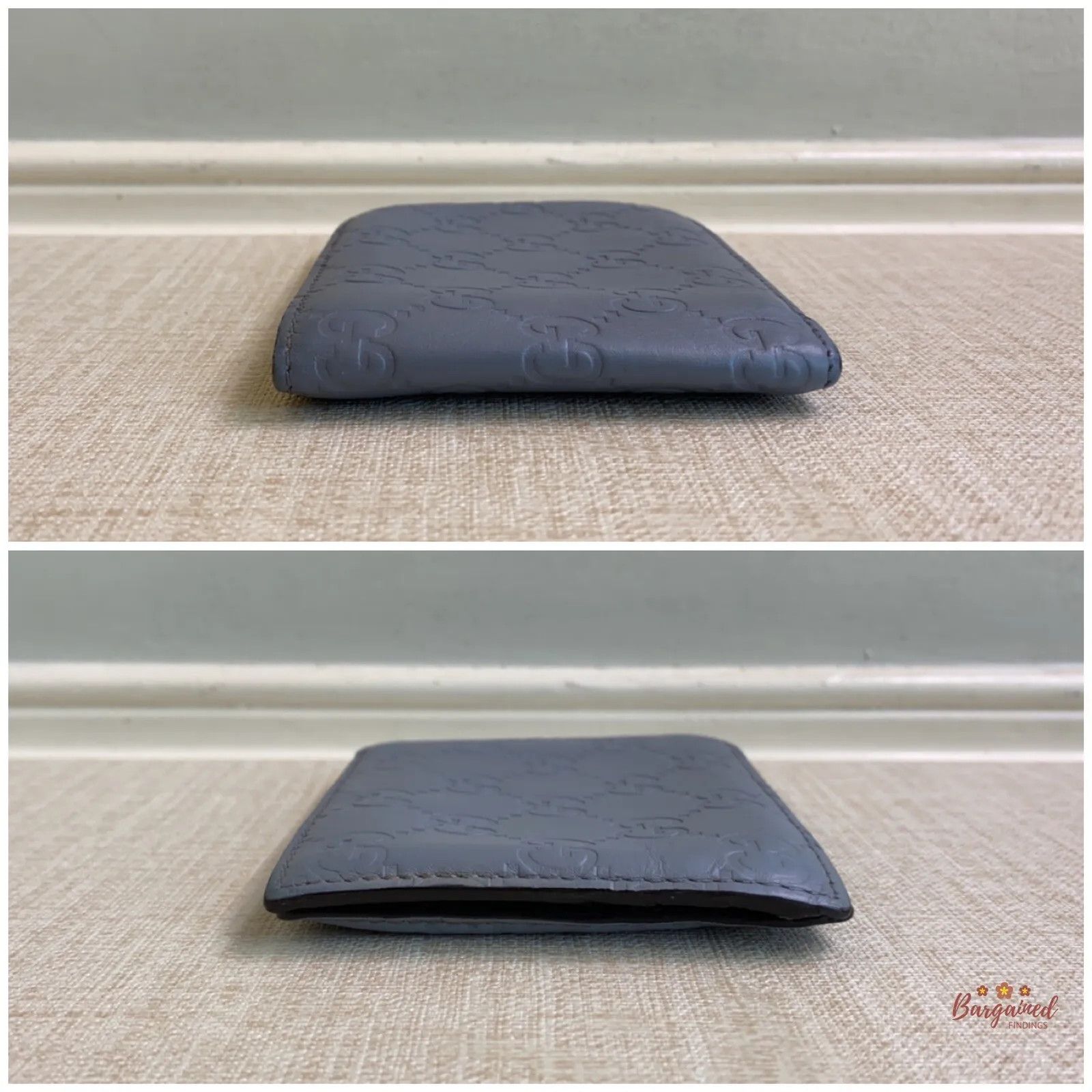 Gucci GUCCI Light Gray GG Guccissima Leather Bifold Men's Wallet Size ONE SIZE - 9 Thumbnail