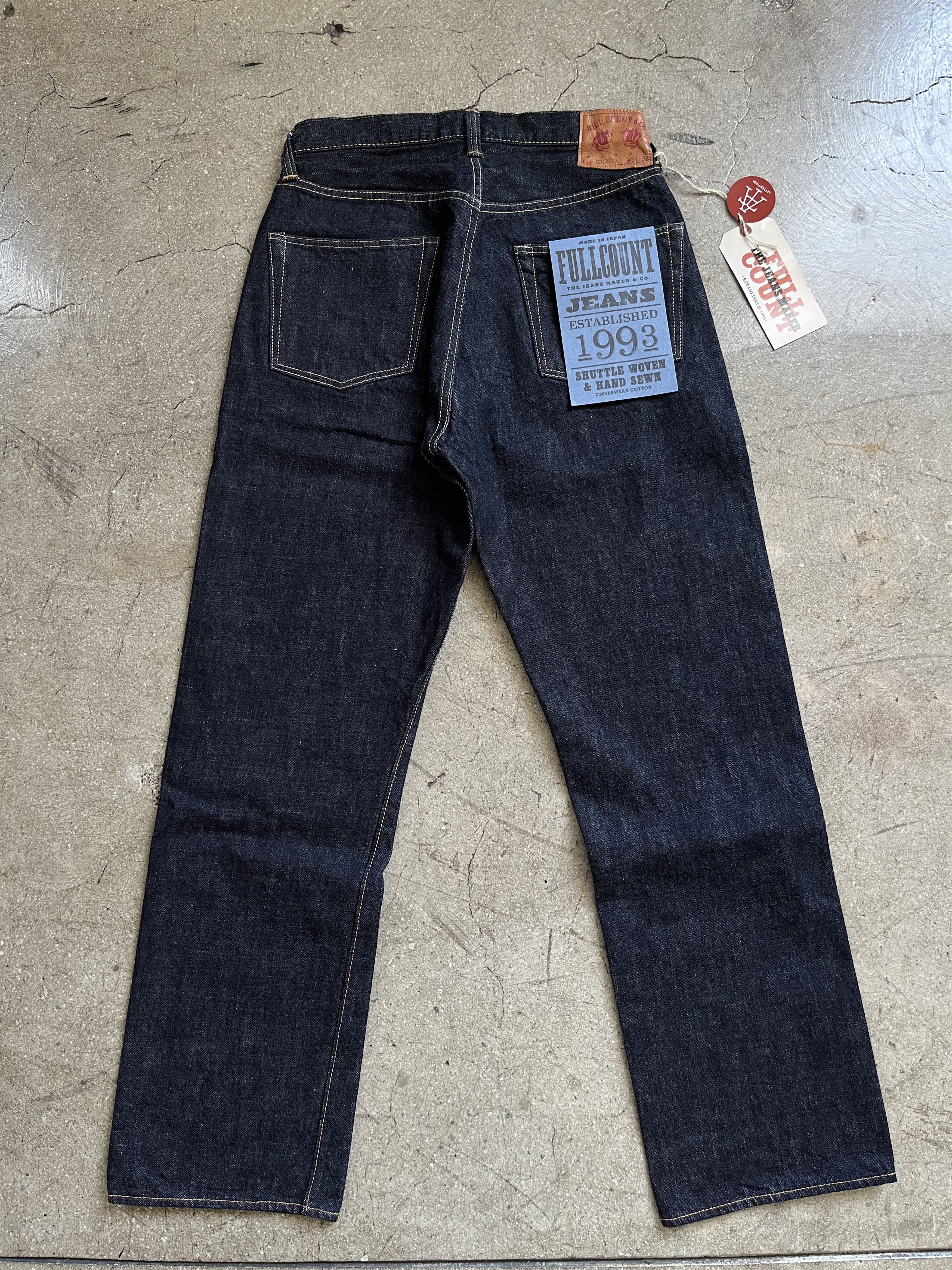 FULL COUNT & CO. 　Lot 0105 W31 Fullcount 0105W Wide Straight – BLUE IN GREEN SOHO