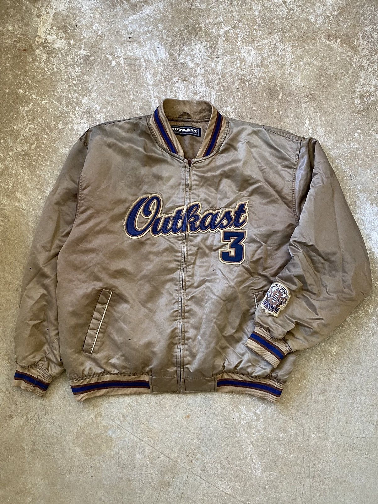 image of 2000’S Outkast Satin Jacket in Gold, Men's (Size XL)