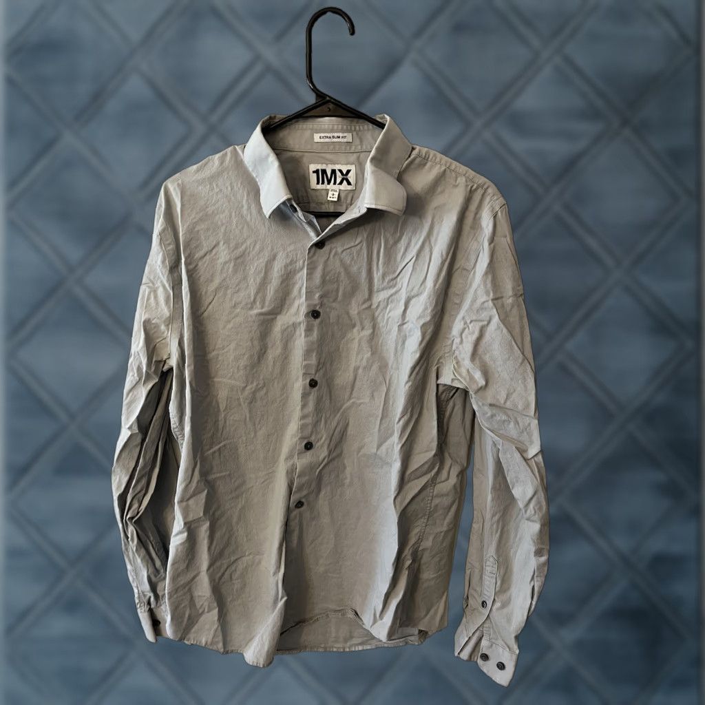 Express Express 1MX Extra Slim Fit Dress Shirt Adult Medium White Solid  Business Casual Men | Grailed