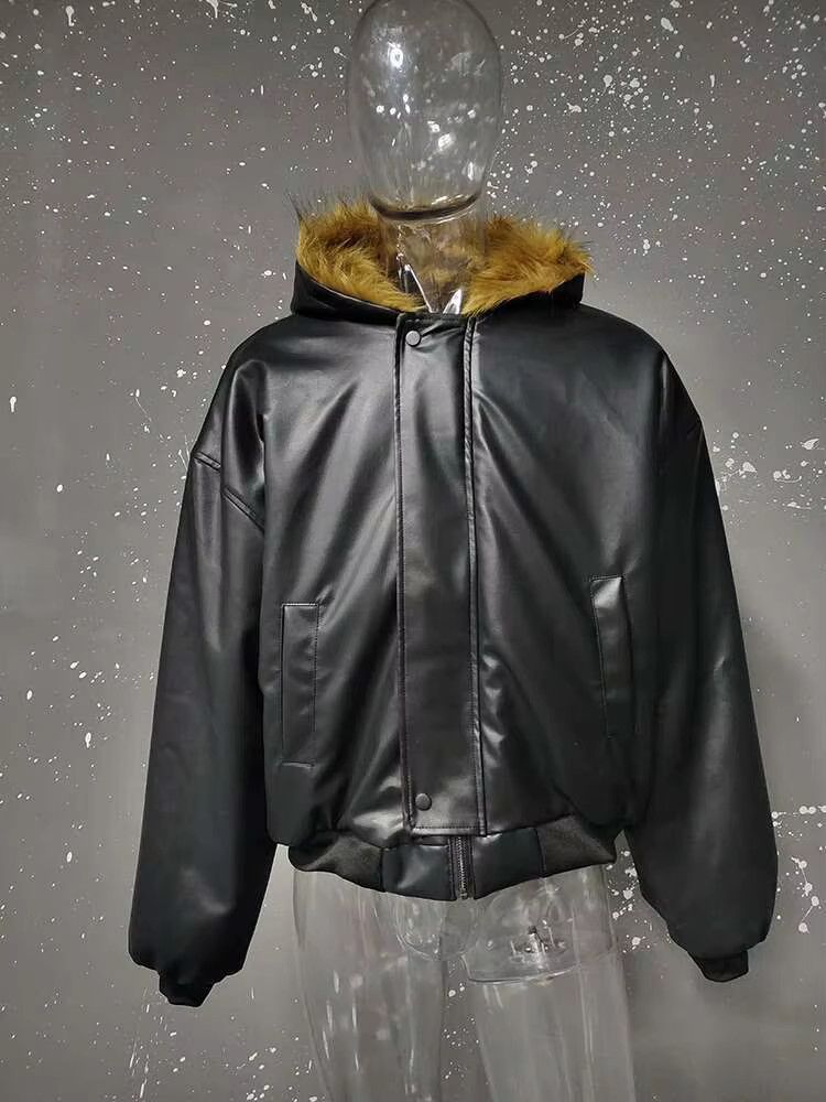 Japanese Brand Padded Jackets PU Leather Reversible Faux Fur Size S / US 4 / IT 40 - 4 Thumbnail