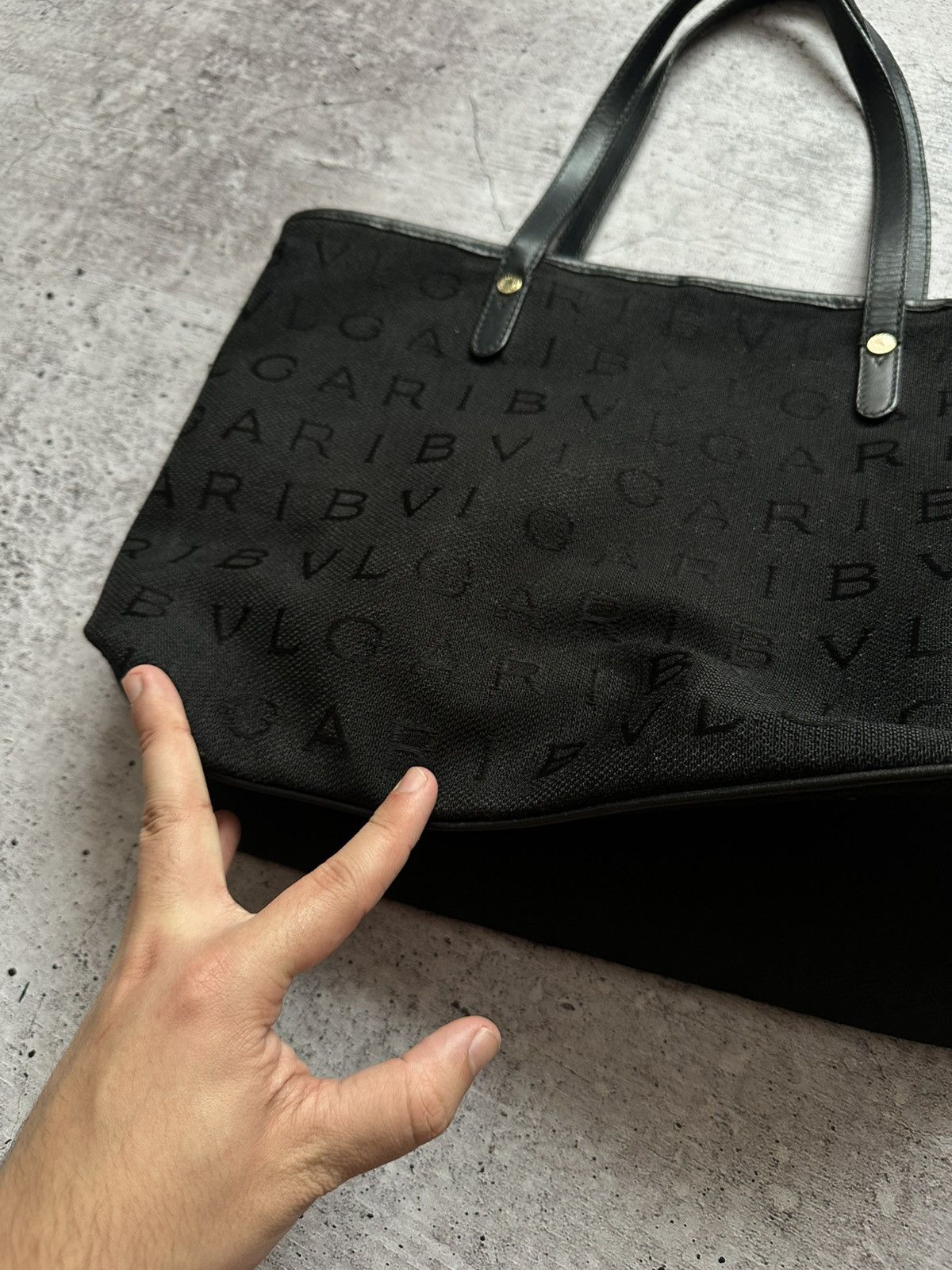 Bvlgari × Vintage Women's Bvlgari Monogram Black Handle Bag Size ONE SIZE - 24 Thumbnail