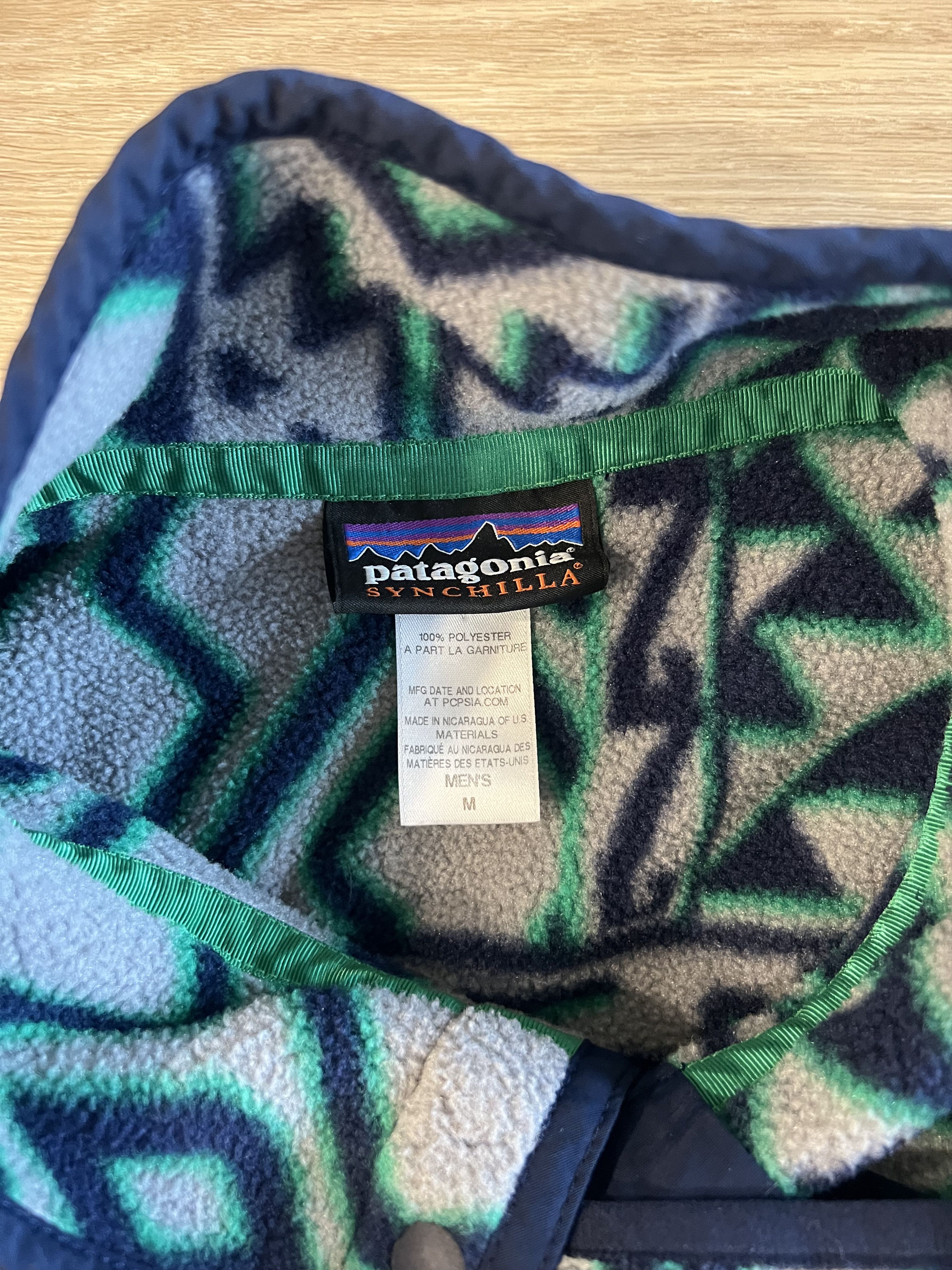 Patagonia Vintage Patagonia Pullover - Green/Grey/Blue Size US M / EU 48-50 / 2 - 3 Thumbnail