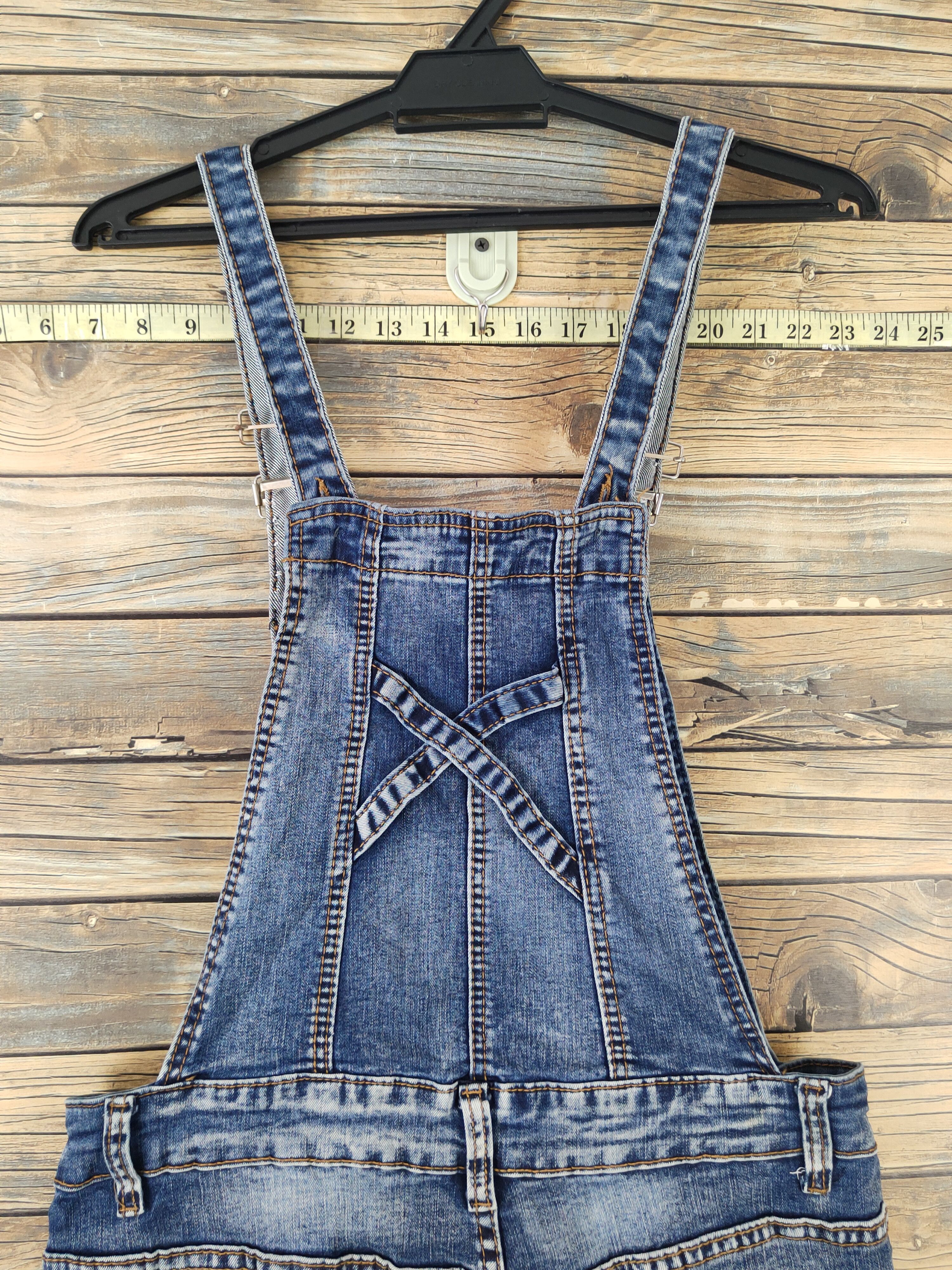 Japanese Brand × Vintage Kurt Cobain design 💥Japanese Brand Blue Denim Jumpsuits Size 32" / US 10 / IT 46 - 12 Thumbnail