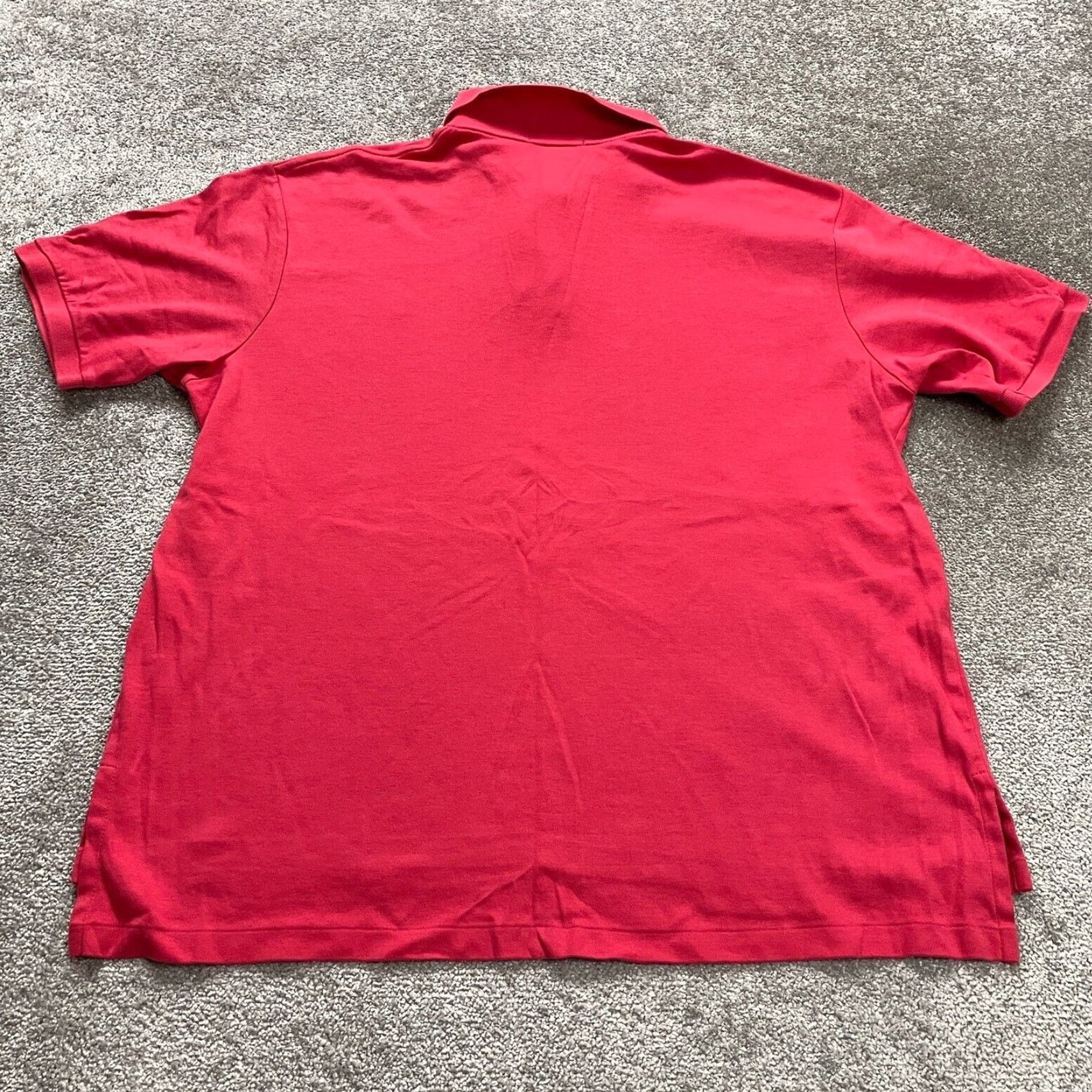 Ralph Lauren Polo Ralph Lauren Red Polo Shirt Mens 2XL Short Sleeve Cotton Active Casual Size US XXL / EU 58 / 5 - 2 Thumbnail