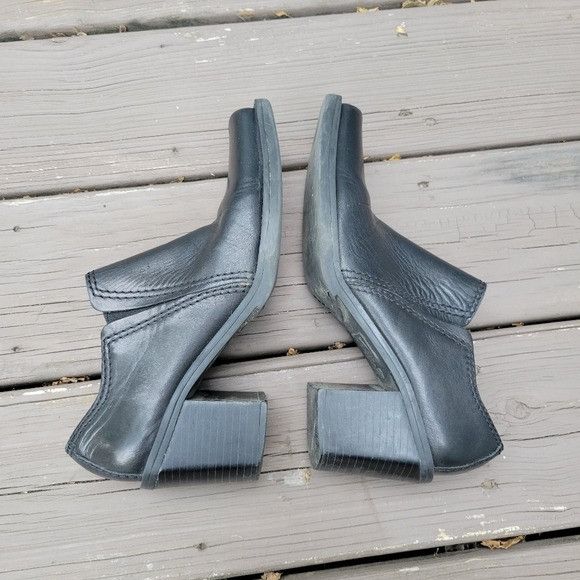Vintage Vintage 90s y2k MIA Square Toe Chunky Heel Black Leather Low Size US 7.5 / IT 37.5 - 2 Thumbnail