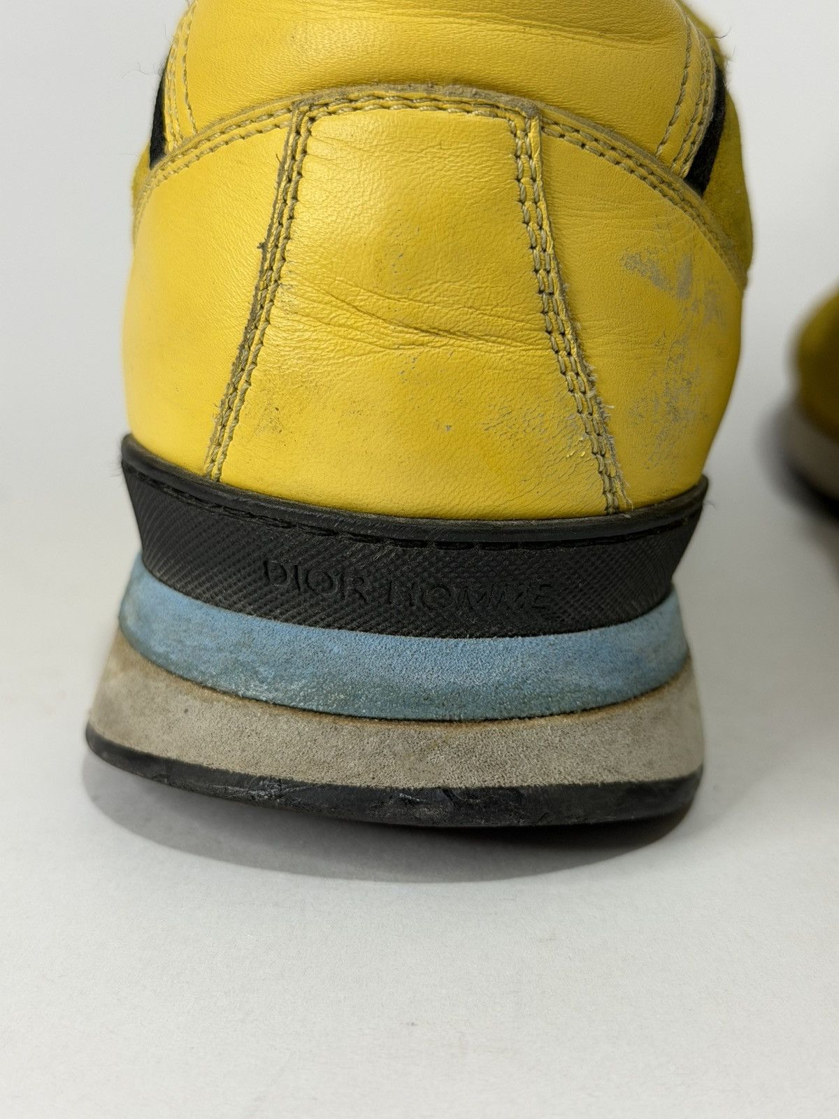 Dior Dior Homme Yellow Suede And Leather Platform Sneakers Size US 10 / EU 43 - 7 Thumbnail