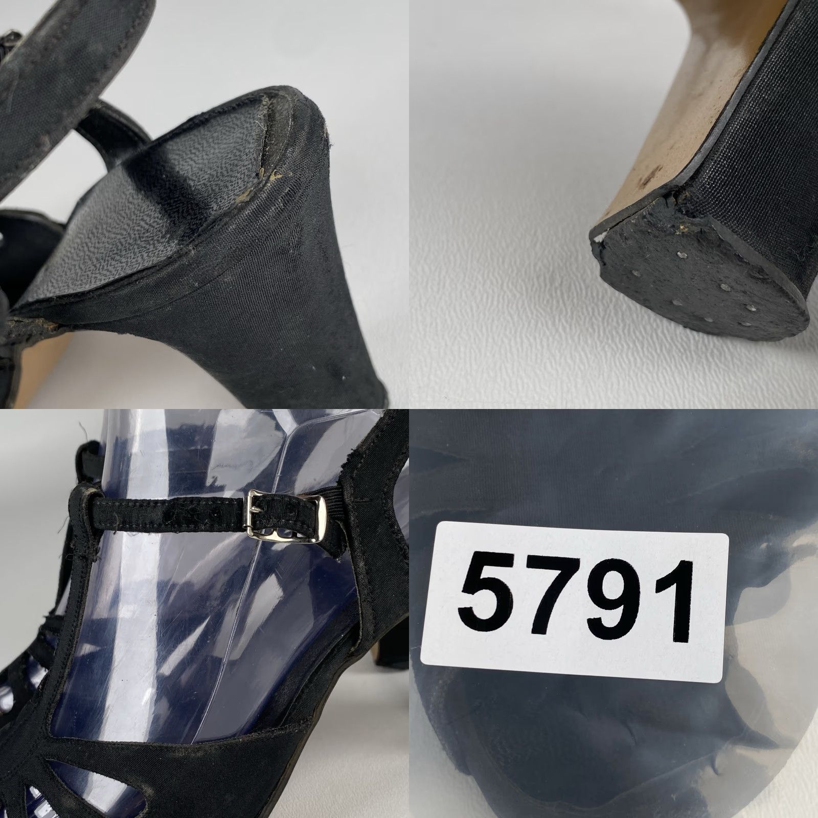 Vintage VINTAGE Classic 1940's Black Heels shoes/Pumps Hollywood Glamour Suede US Size 6.5 Womens Black Heels Size US 7 / IT 37 - 9 Thumbnail