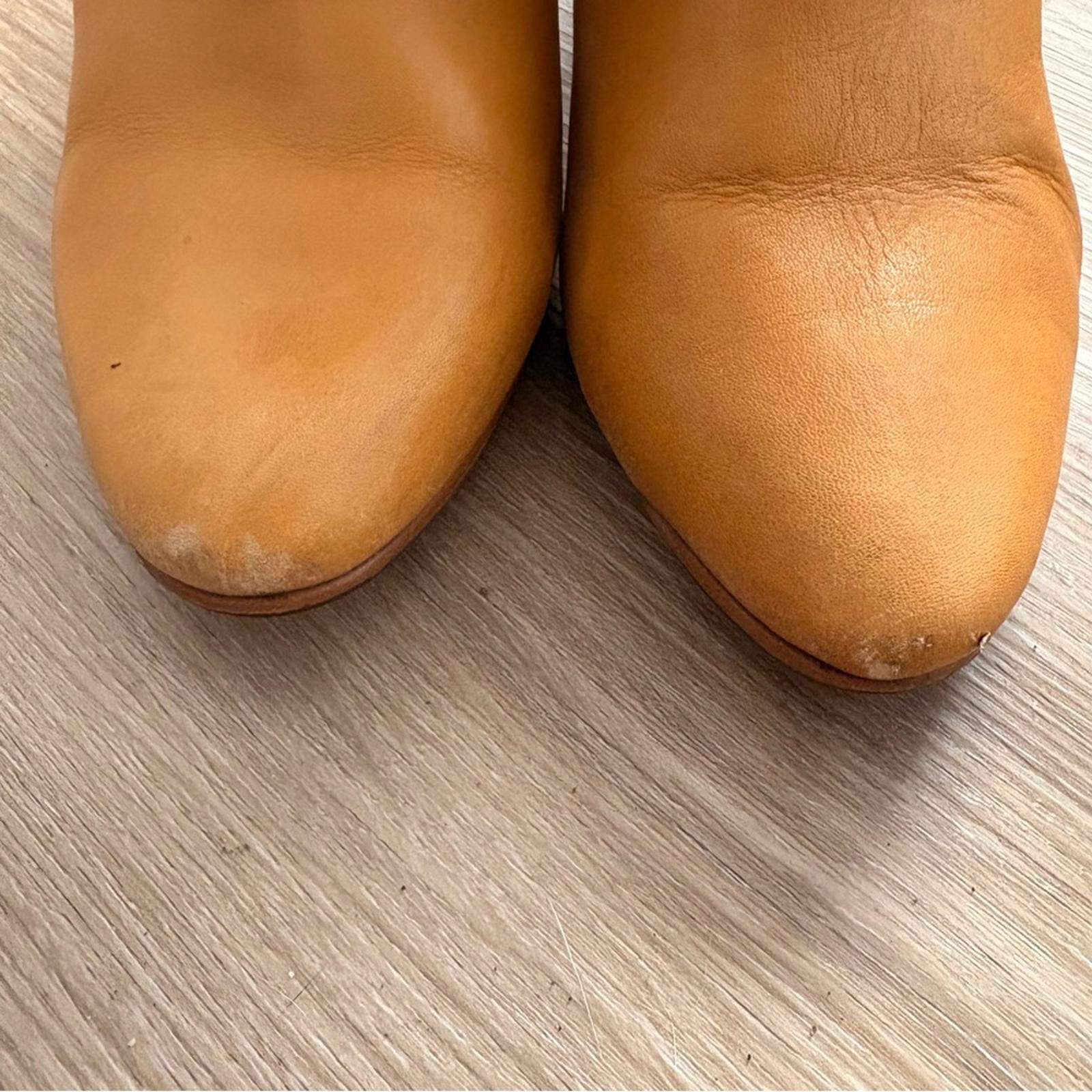 Carlo Colucci Colcci Women’s Tan Leather Tall Boots Riding Style Size US 9 / IT 39 - 3 Thumbnail