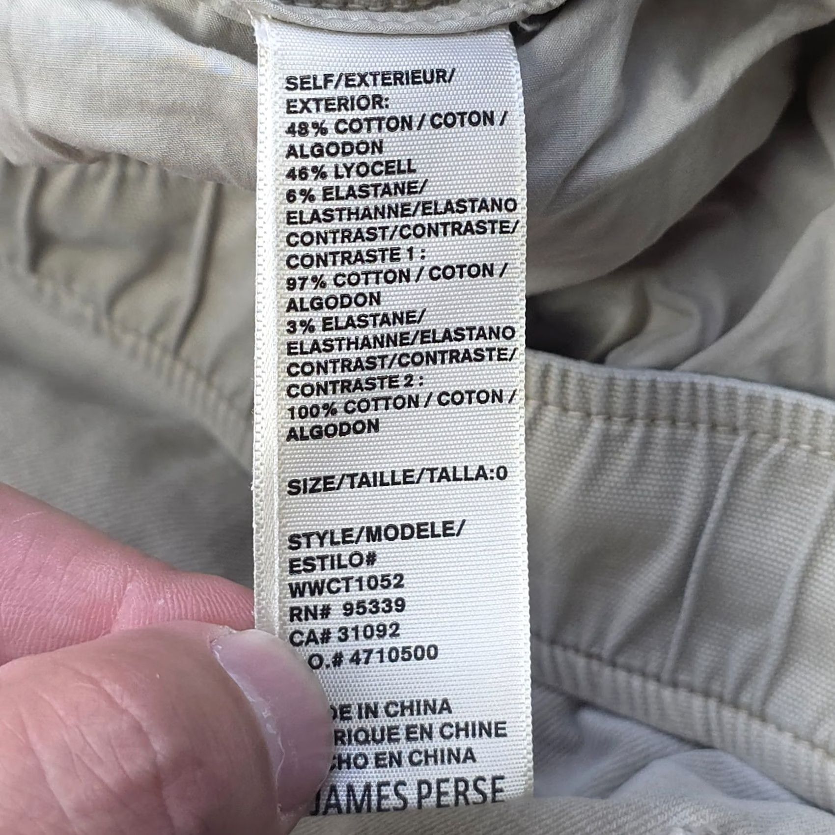James Perse James Perse Pants Jogger Women's 0 Beige Drawstring Cotton Stretch Size 25" / US 0 / IT 36 - 7 Thumbnail