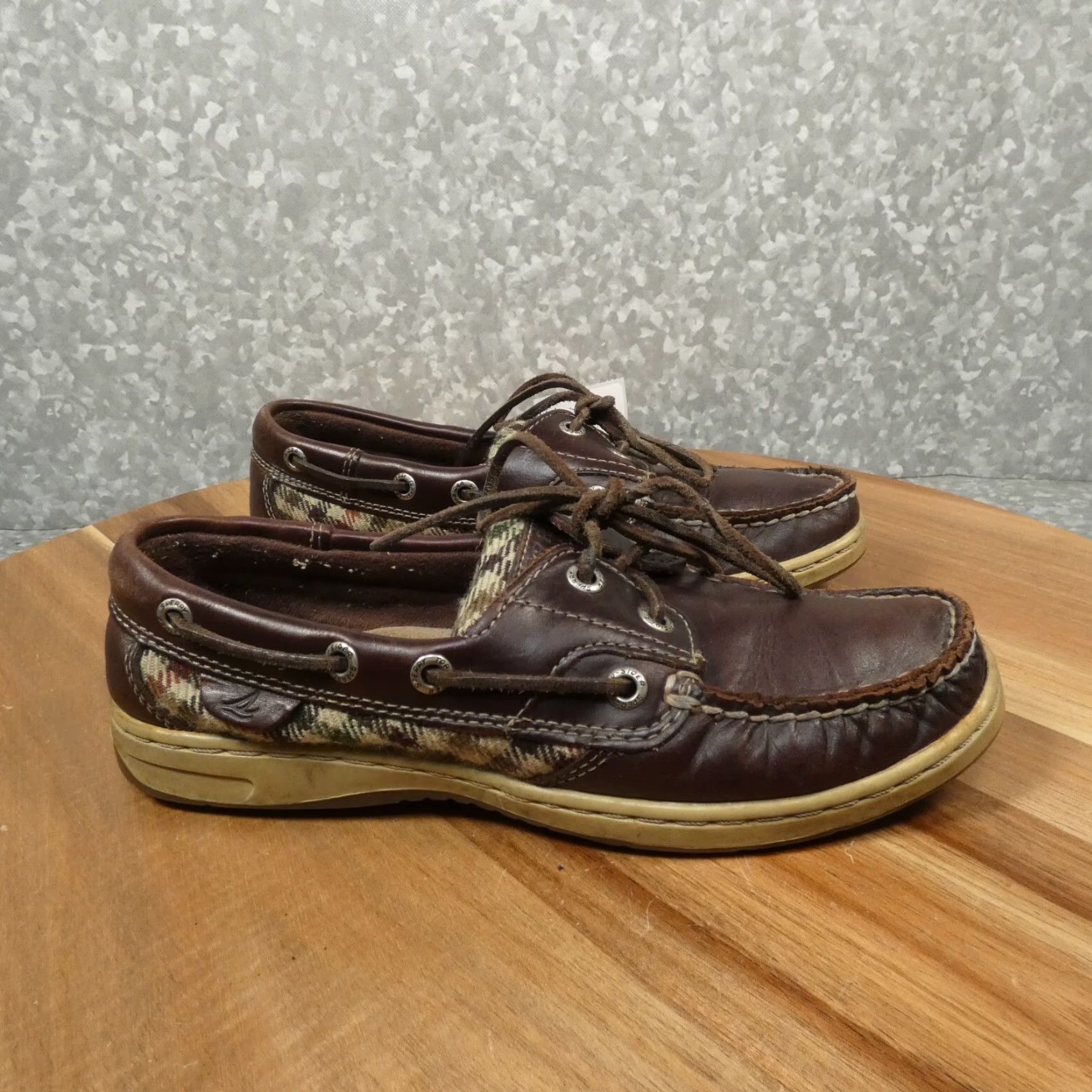 Sperry Sperry Top Sider Loafer Womens 6.5M Brown Leather Slip On Boat Shoe 9791104 Size M / US 6-8 / IT 42-44 - 2 Thumbnail