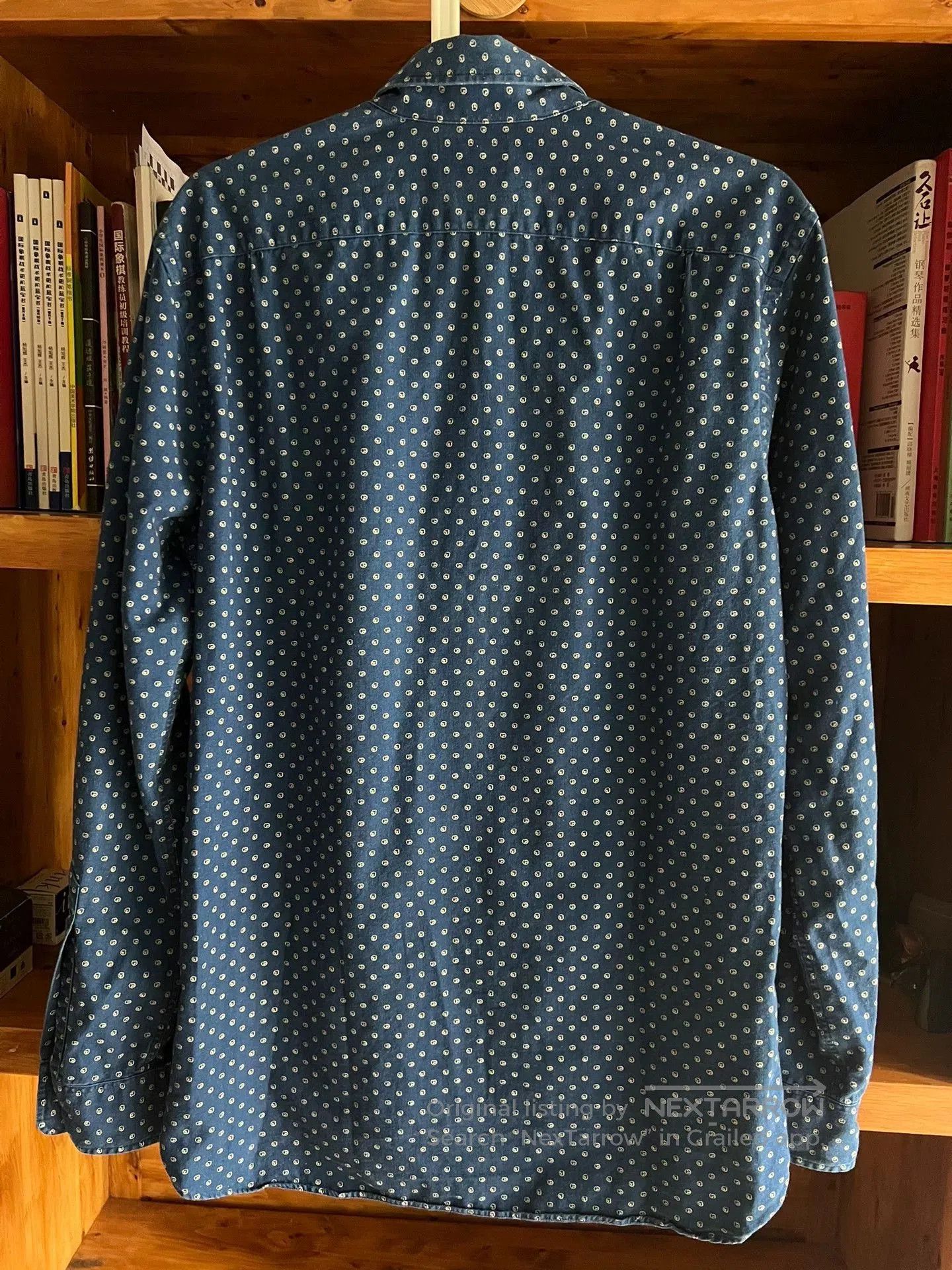 RRL Ralph Lauren stunning blue dye RRL button-up shirt. Size US M / EU 48-50 / 2 - 5 Thumbnail