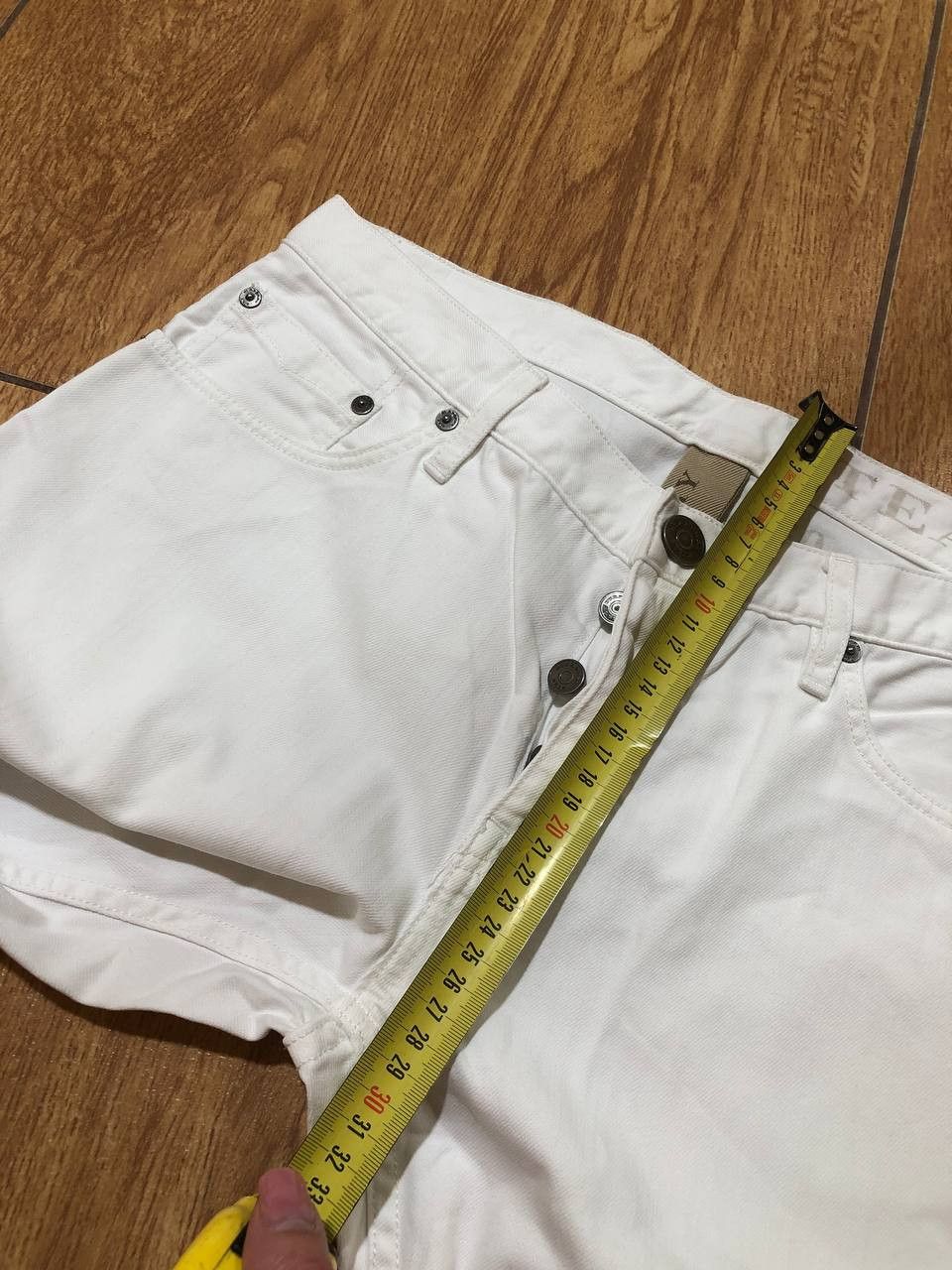 Burberry Mens Burberry Brit Steadman White Cotton Straight Jeans Size US 30 / EU 46 - 12 Thumbnail